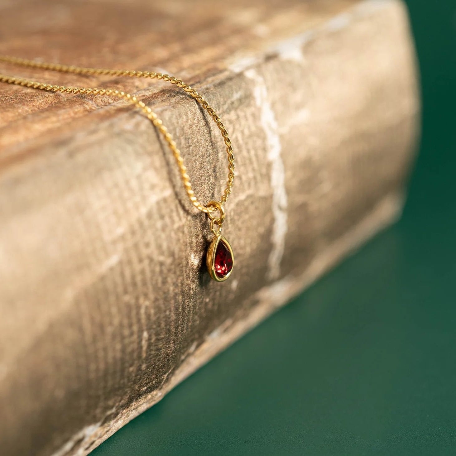 18K Gold PVD Teardrop Birthstone Charm / PDL0263、mySite、dreamappss