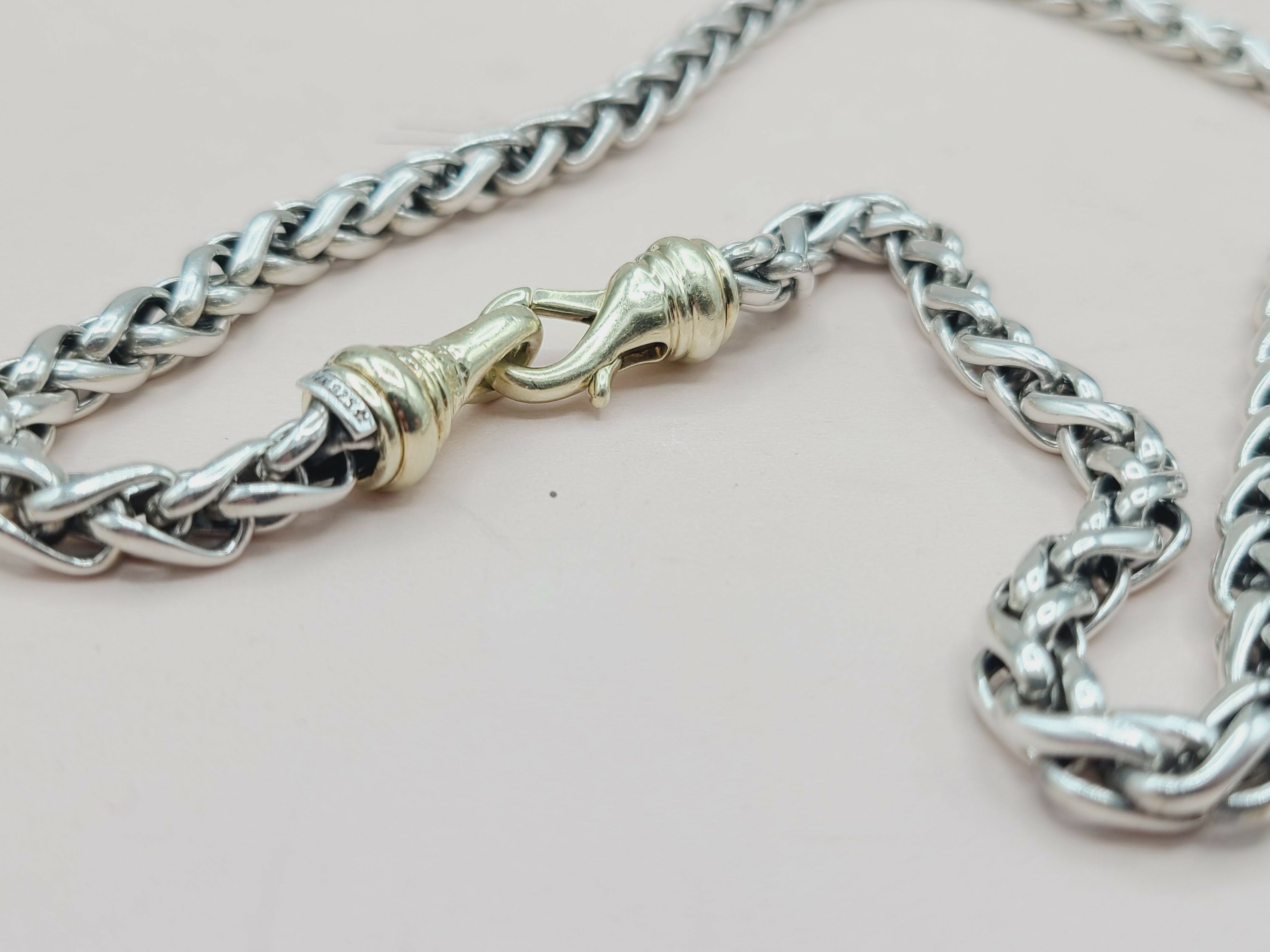 David Yurman Wheat Chain Necklace 6mm Gold Buckle 16、mySite、hinf8tx79