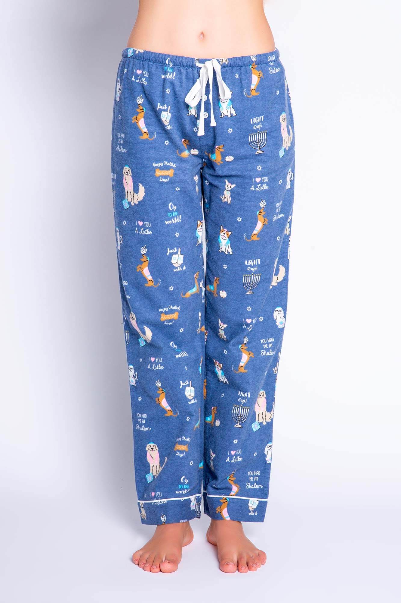 Oy to the World Hanukkah Pajama Pants by P.J. Salvage - Women、mySite、topwebapps