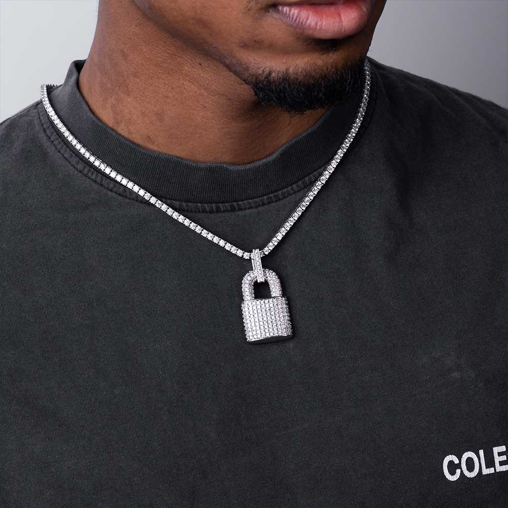 Moissanite Padlock Pendant 14K Gold、mySite、hinf8tx79