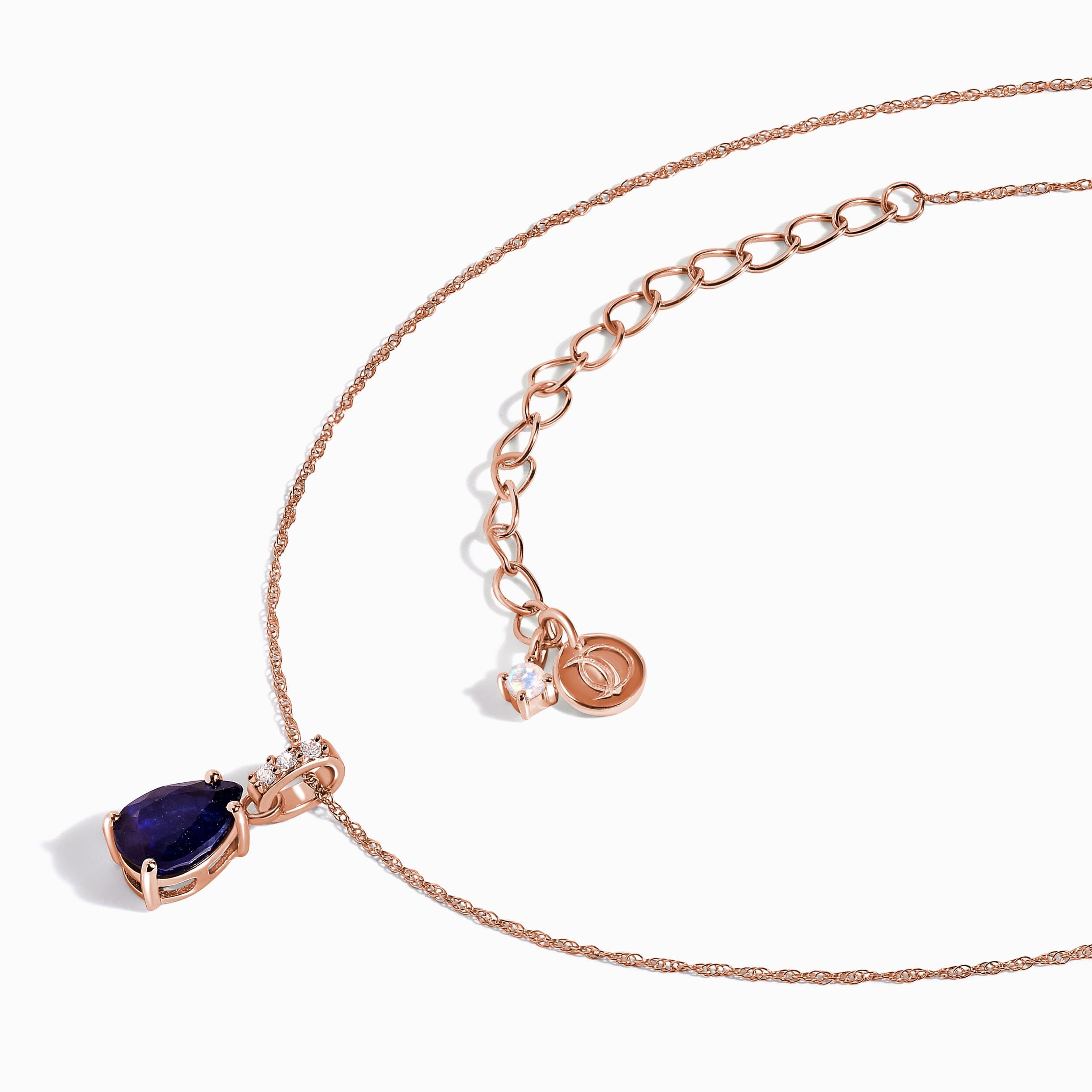 Blue Sapphire Diamond Necklace Sway - September Birthstone、mySite、hinf8tx79
