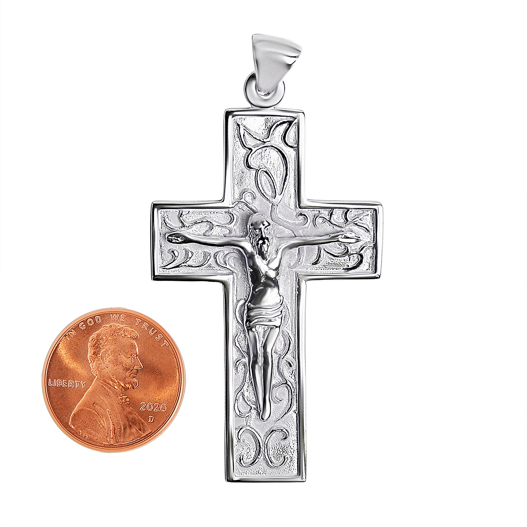 Sterling Silver Filigree Crucifix Cross Pendant / SSP0077、mySite、dreamappss