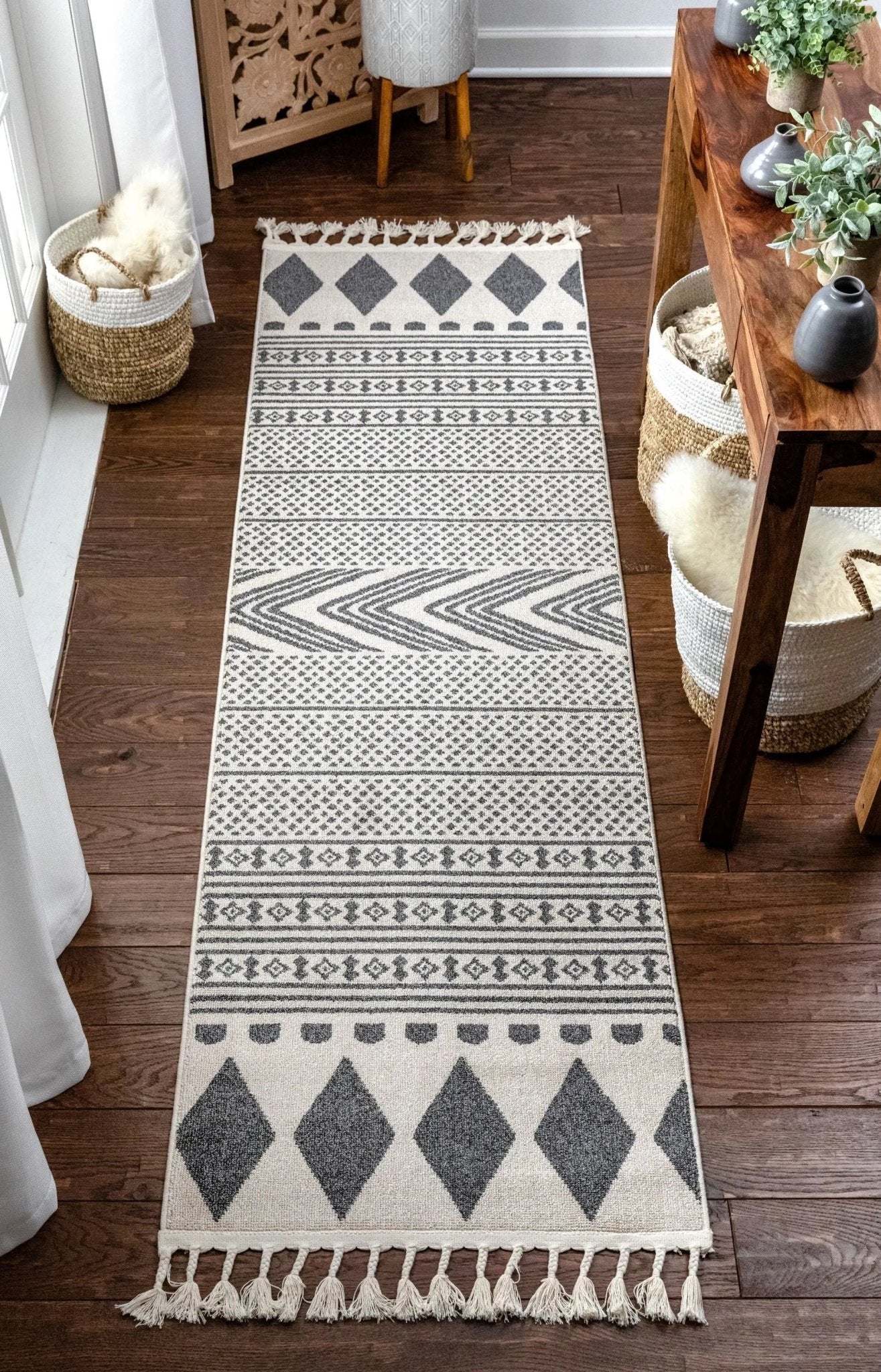 Cruce Tribal Moroccan Geometric Grey Kilim-Style Rug、mySite、gigharbornorthrealestate