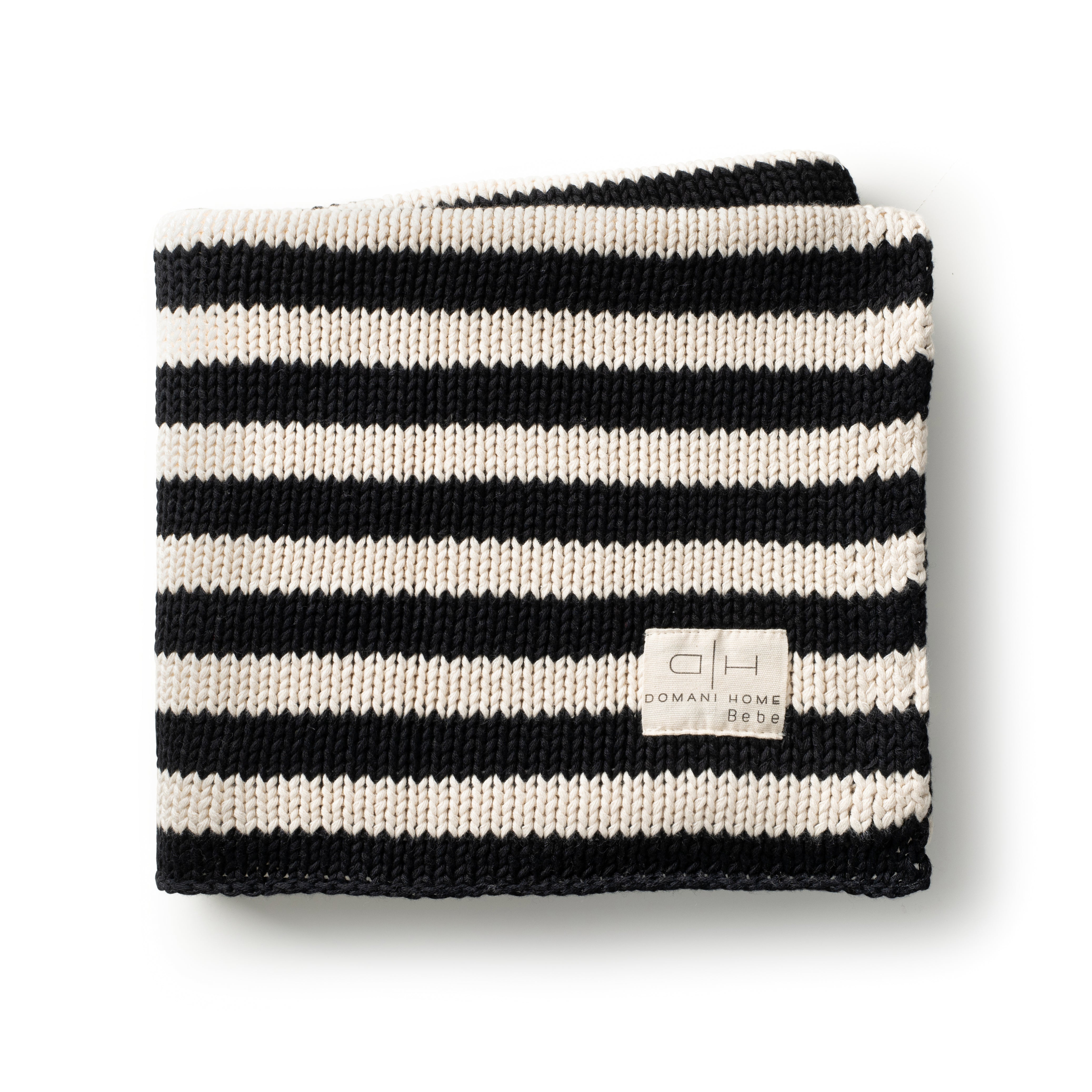  DH Iconic Stripe Knit Baby Blanket Black、mySite、elrpsem3k