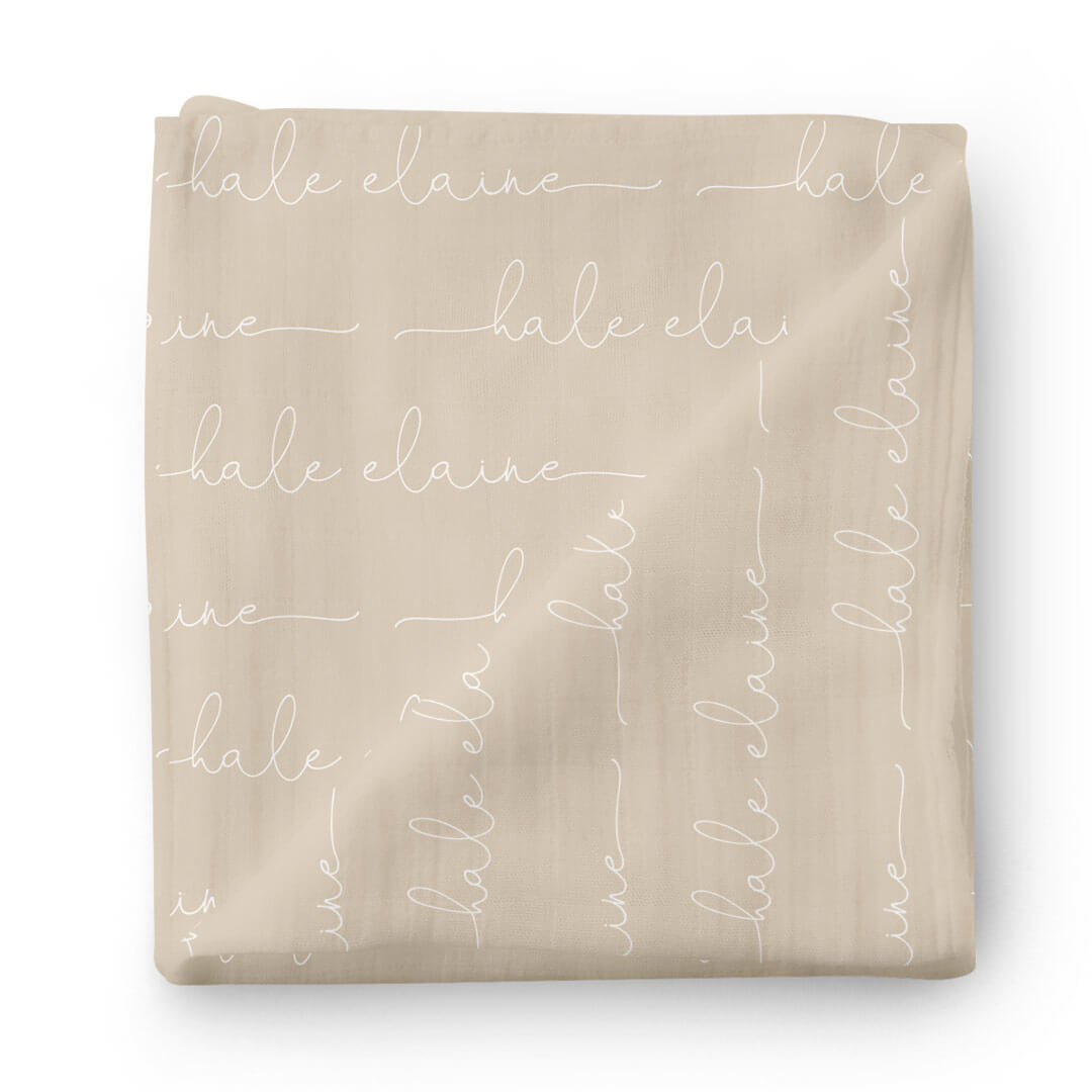  Personalized Stone Baby Name Swaddle Blanket - Script、mySite、layawaytickets