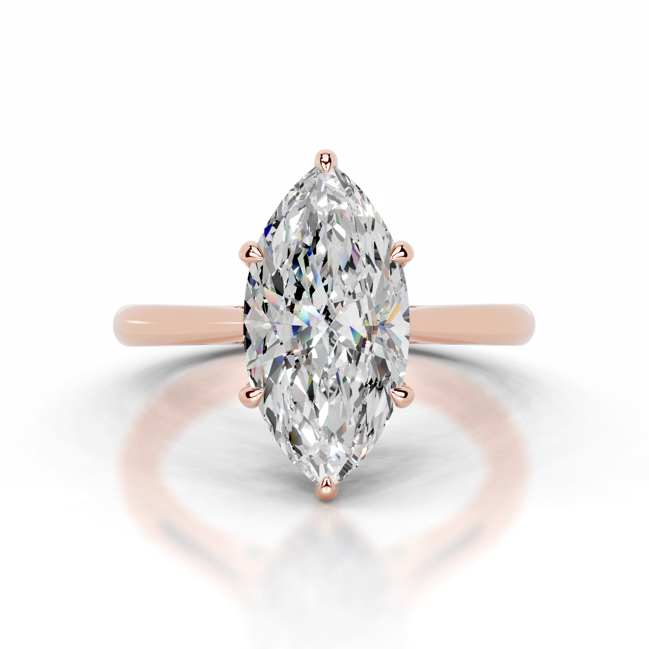 Araluen Moissanite & Diamond Ring - 14K Rose Gold、mySite、hinf8tx79