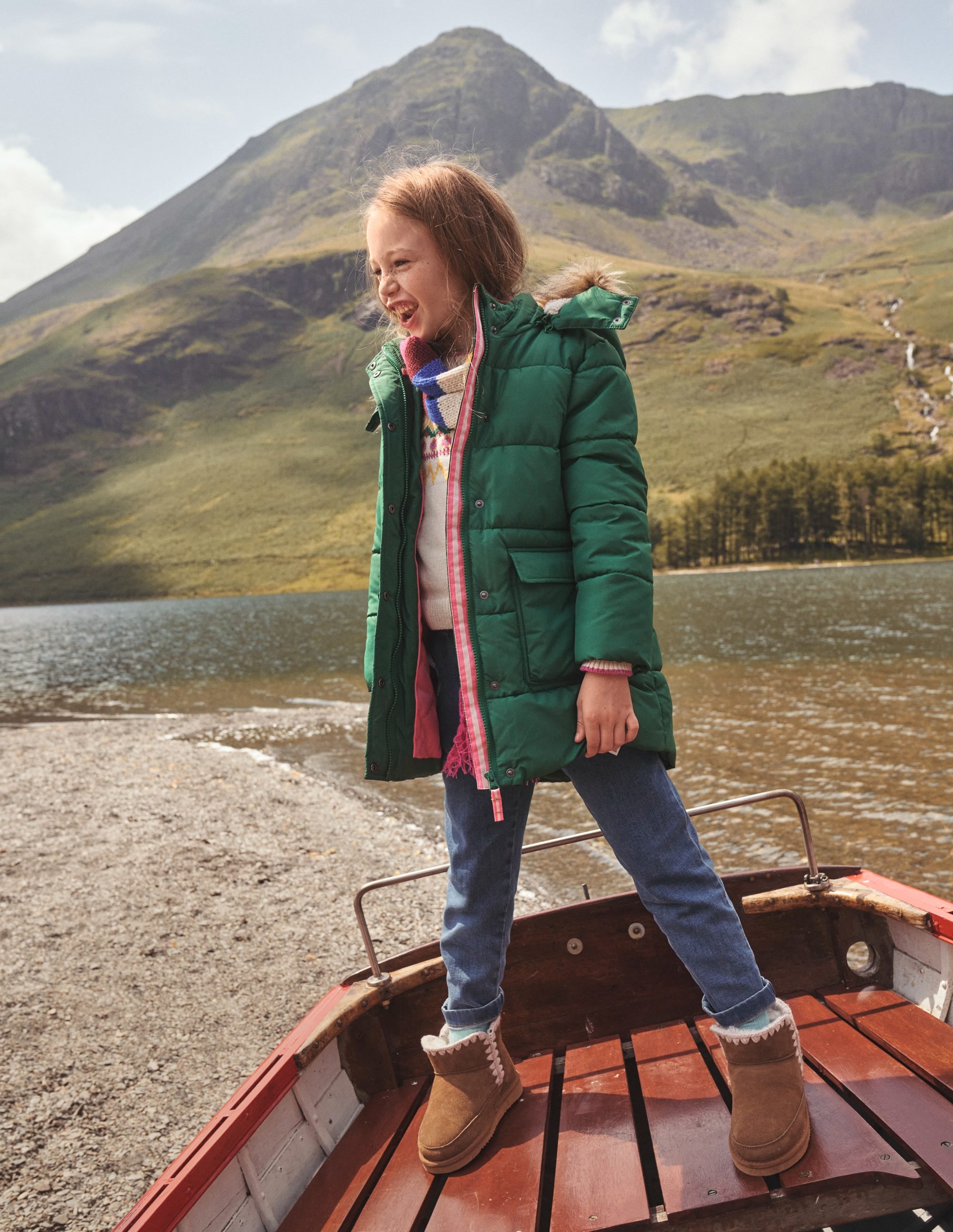  Longline Padded Coat-Deep Green、mySite、ashleygrahame