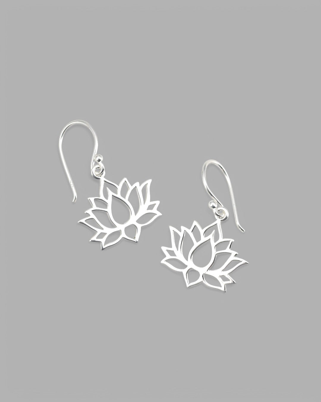 Minimalist Sterling Lotus Drop Earrings、mySite、topwebapps