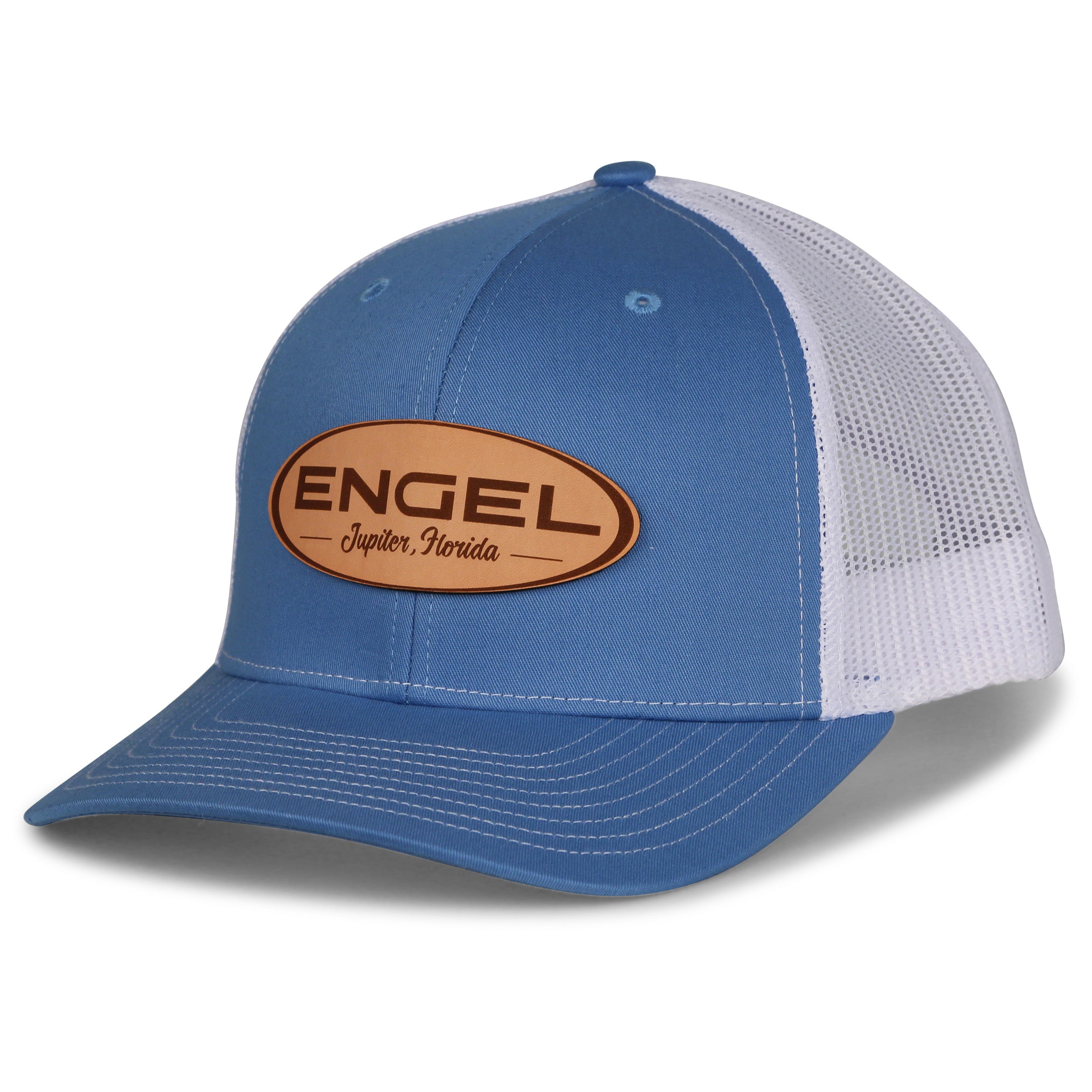 Engel Columbia Blue & White 112 Trucker Cap by Richardson®、mySite、noshort