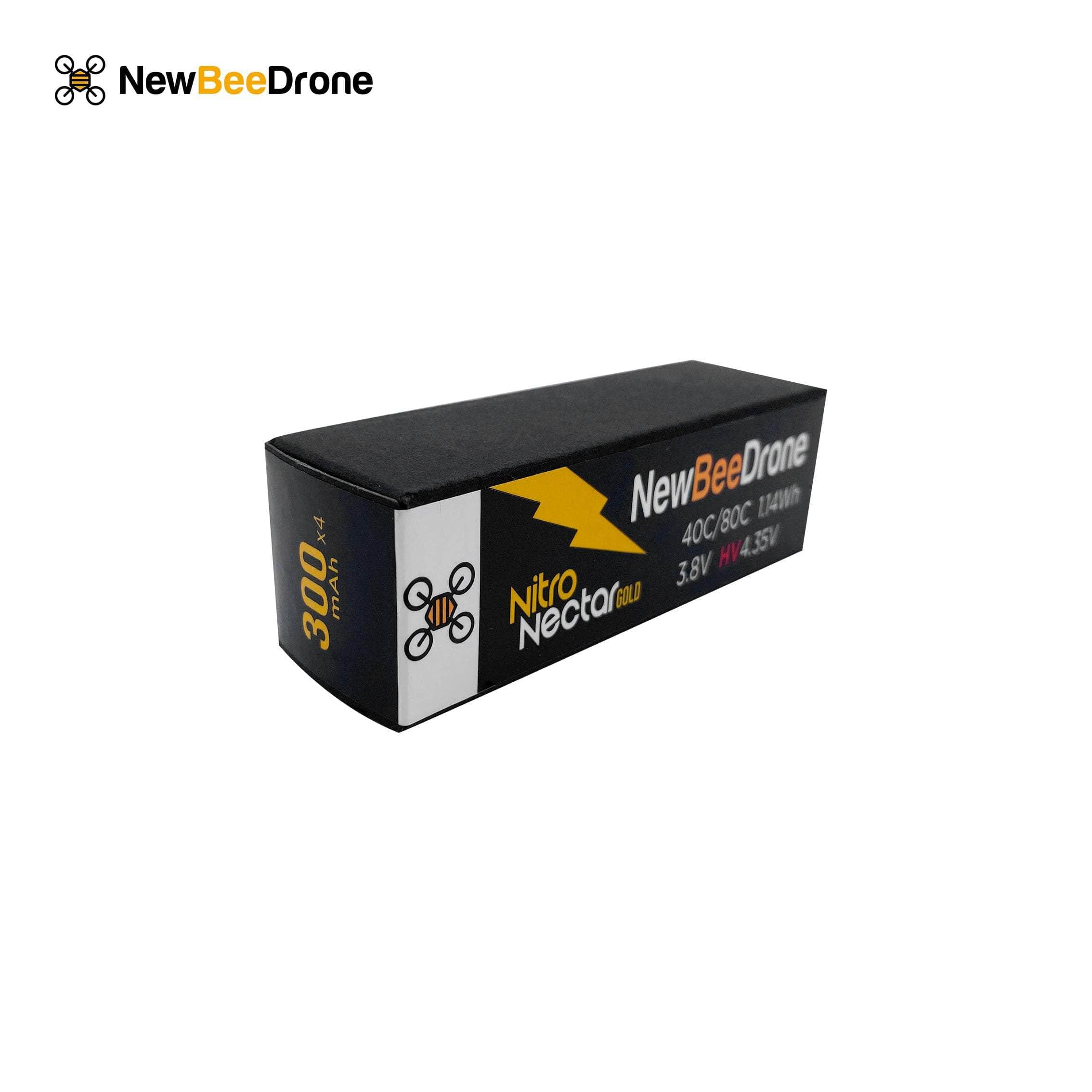  NewBeeDrone Nitro Nectar Gold 300mAh 1S HV LiPo Battery (4 Battery)、mySite、merchandisen