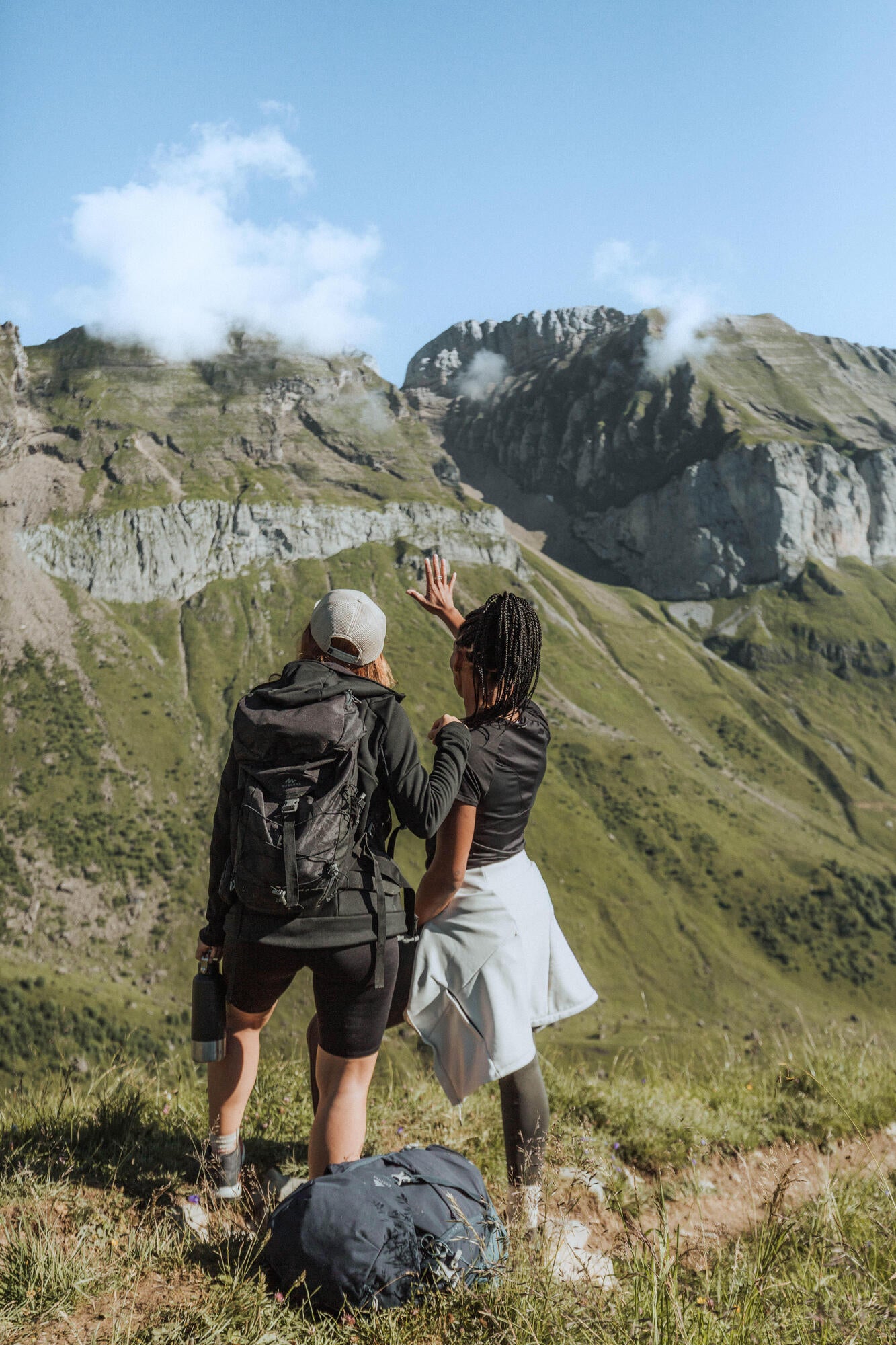 Women's Hiking Fleece Jacket - MH520 Hood