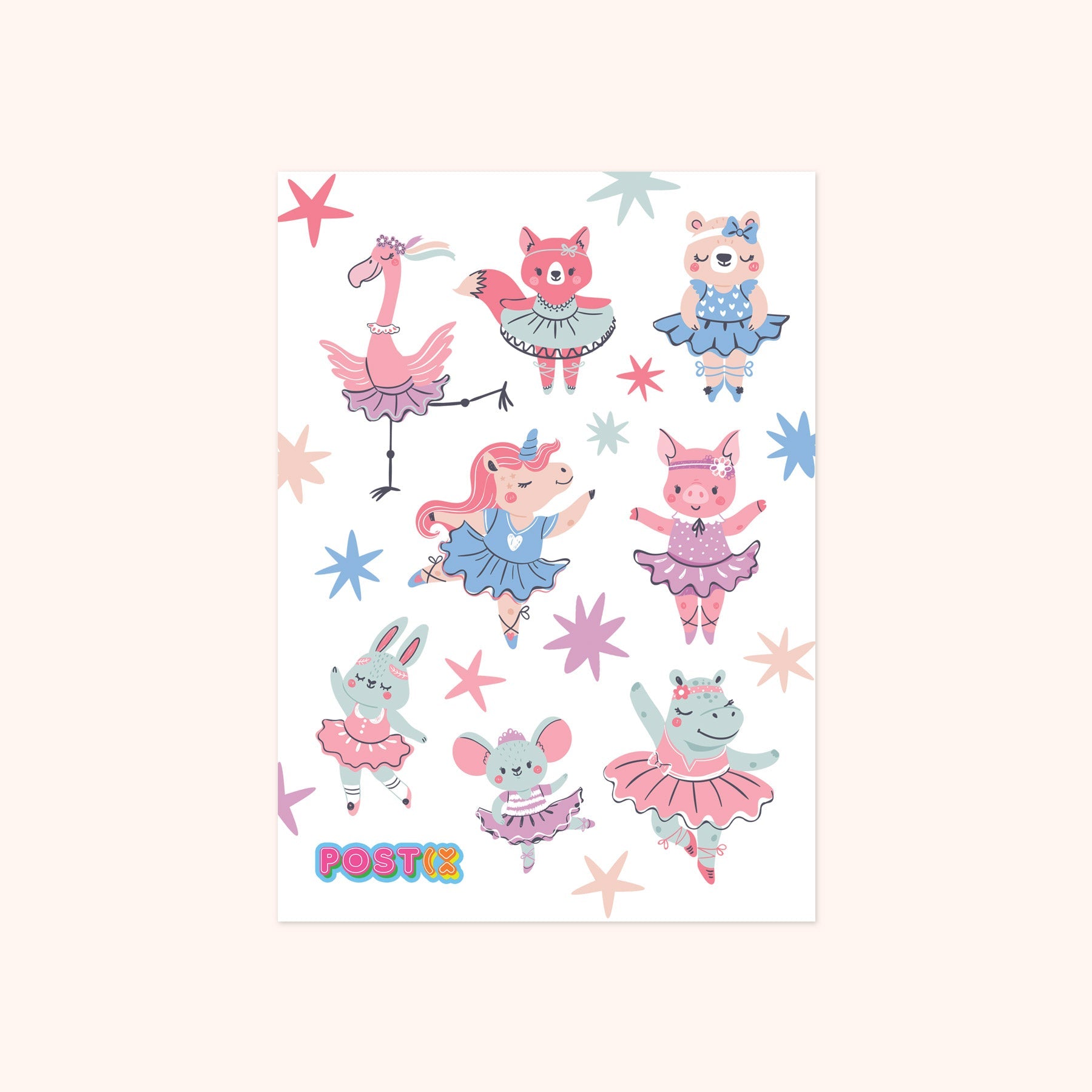  Animals' School of Ballet Sticker Sheet、mySite、ghnorth