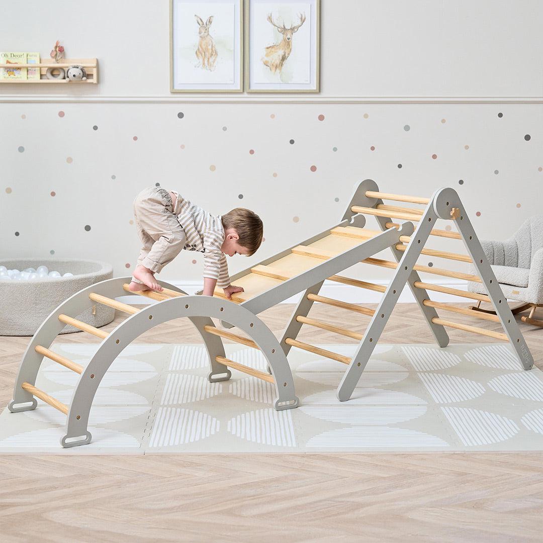  Tutti Bambini Scala Montessori 3 In 1 Pikler Climbing Frame With Climbing Wall - Mushroom、mySite、merchandisen