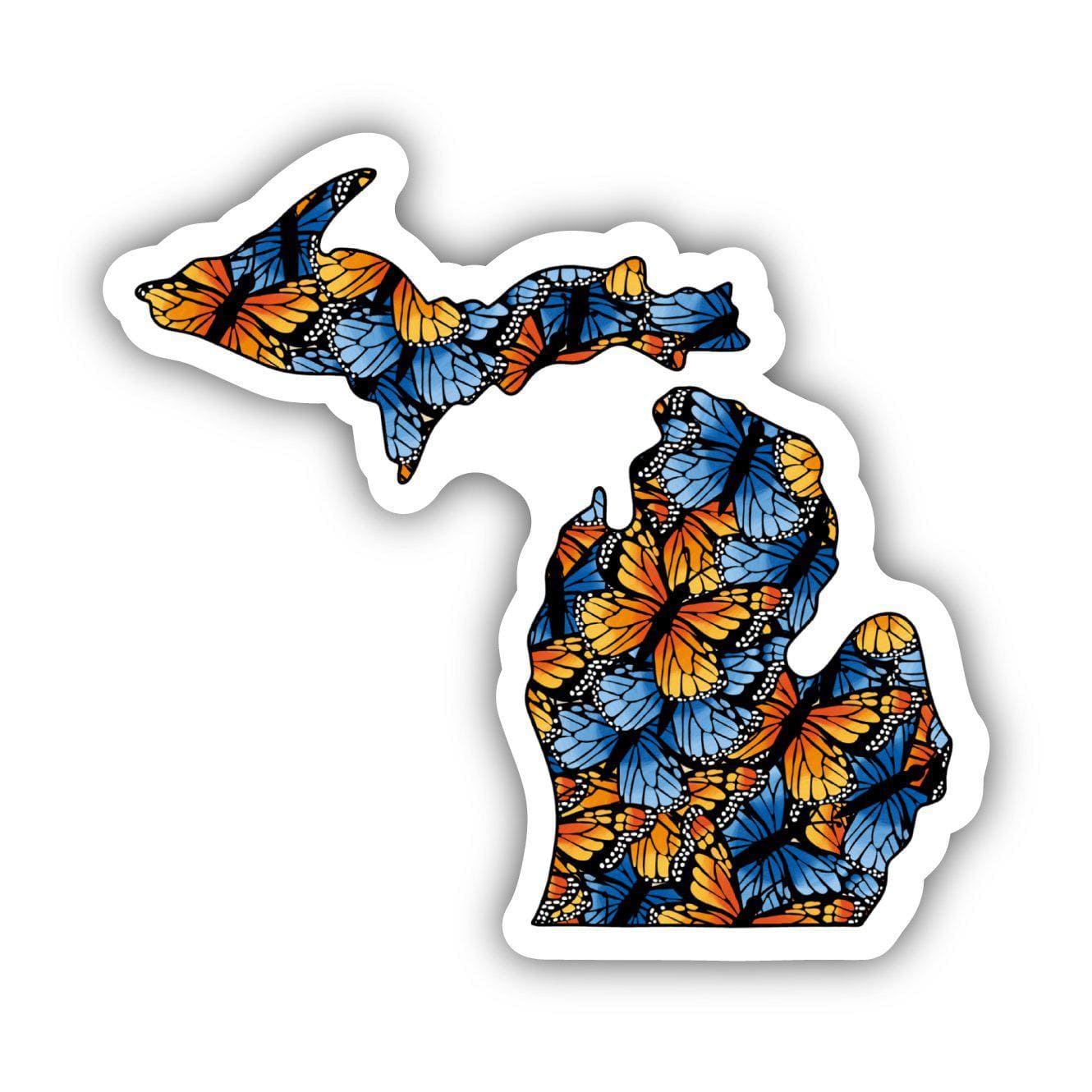  Michigan Butterfly Pattern Sticker、mySite、elrpsem3k