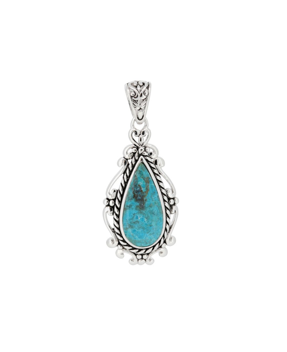 Sterling Silver Chrysocolla Pendant、mySite、topwebapps