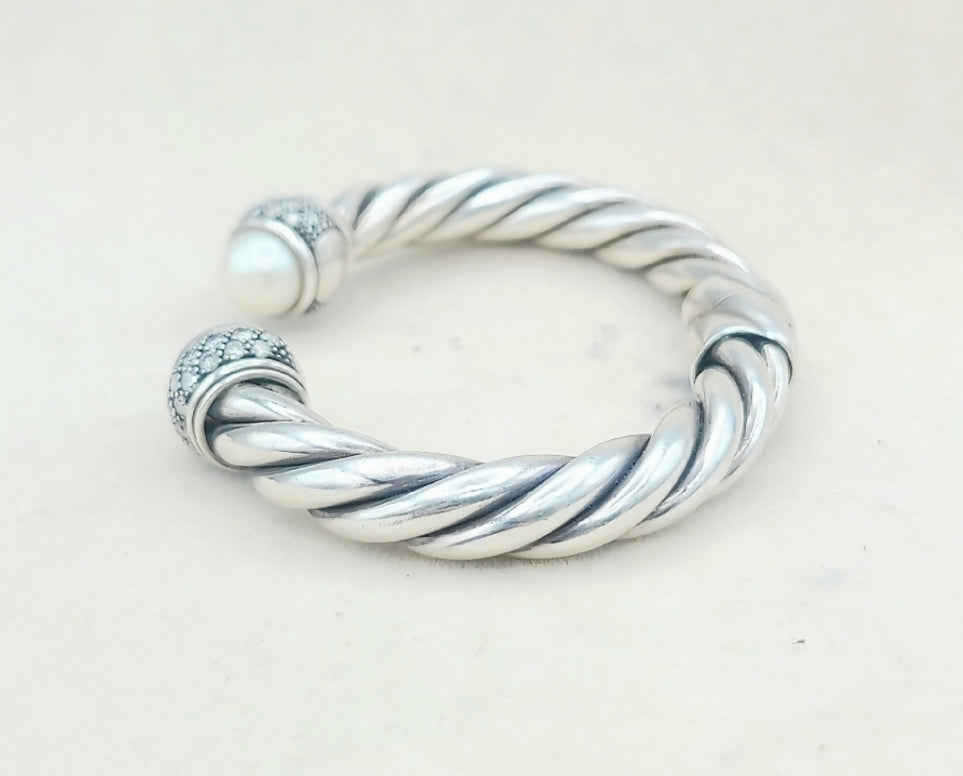 David Yurman Moonlight Ice Bracelet 10mm 鈥? Pearl & Diamonds、mySite、hinf8tx79