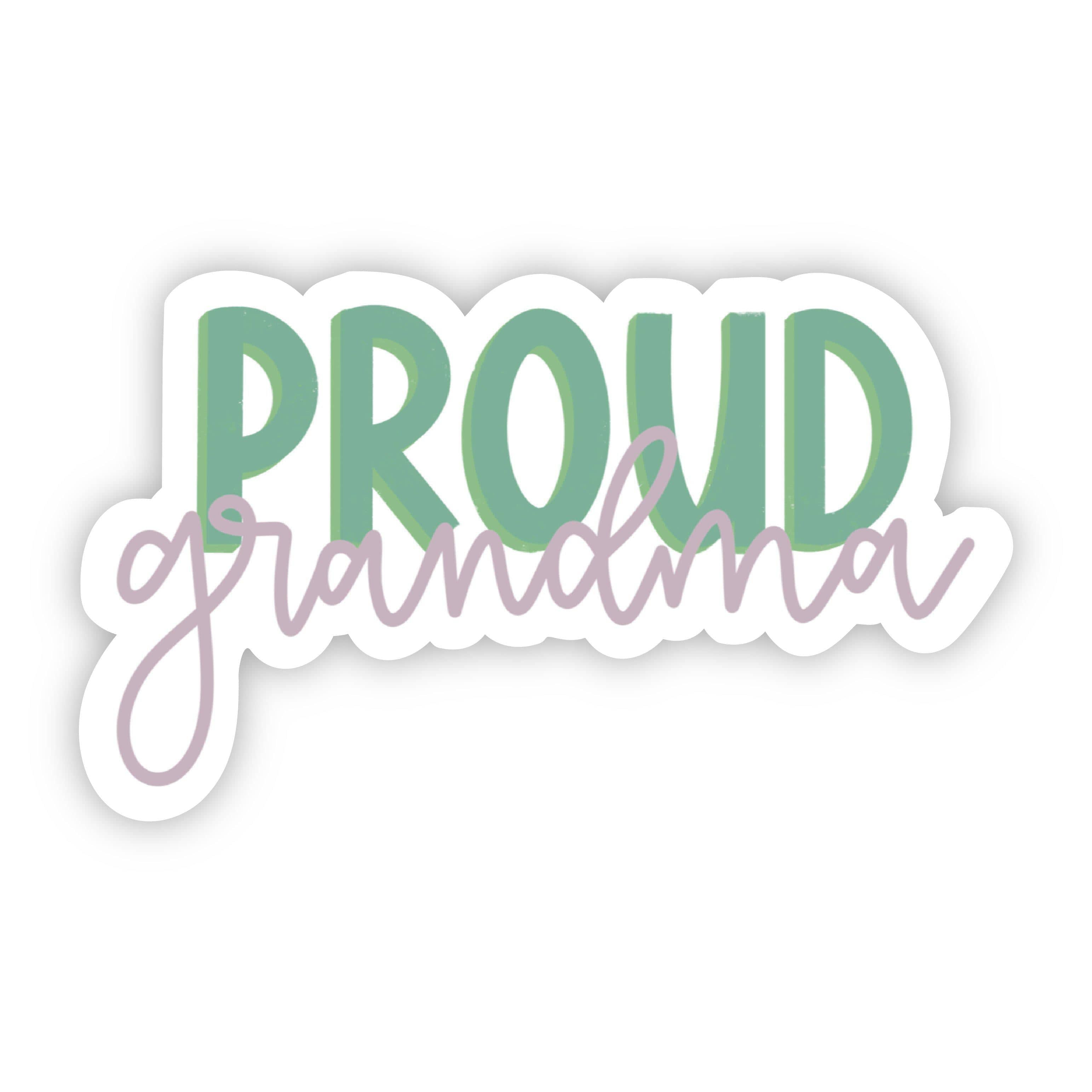  Proud Grandma Lettering Sticker、mySite、elrpsem3k