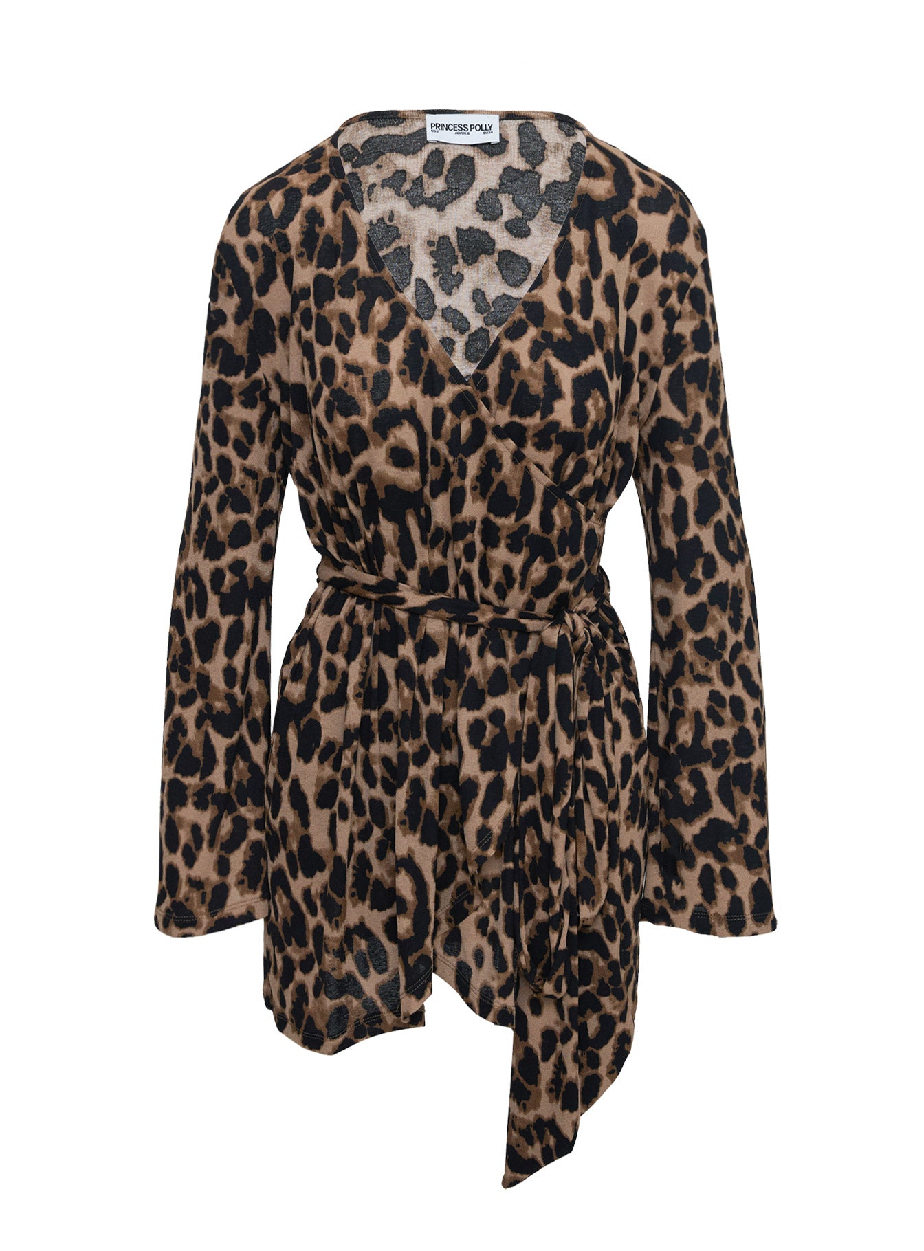 Raquela Wrap Mini Dress Leopard、mySite、solidvoid