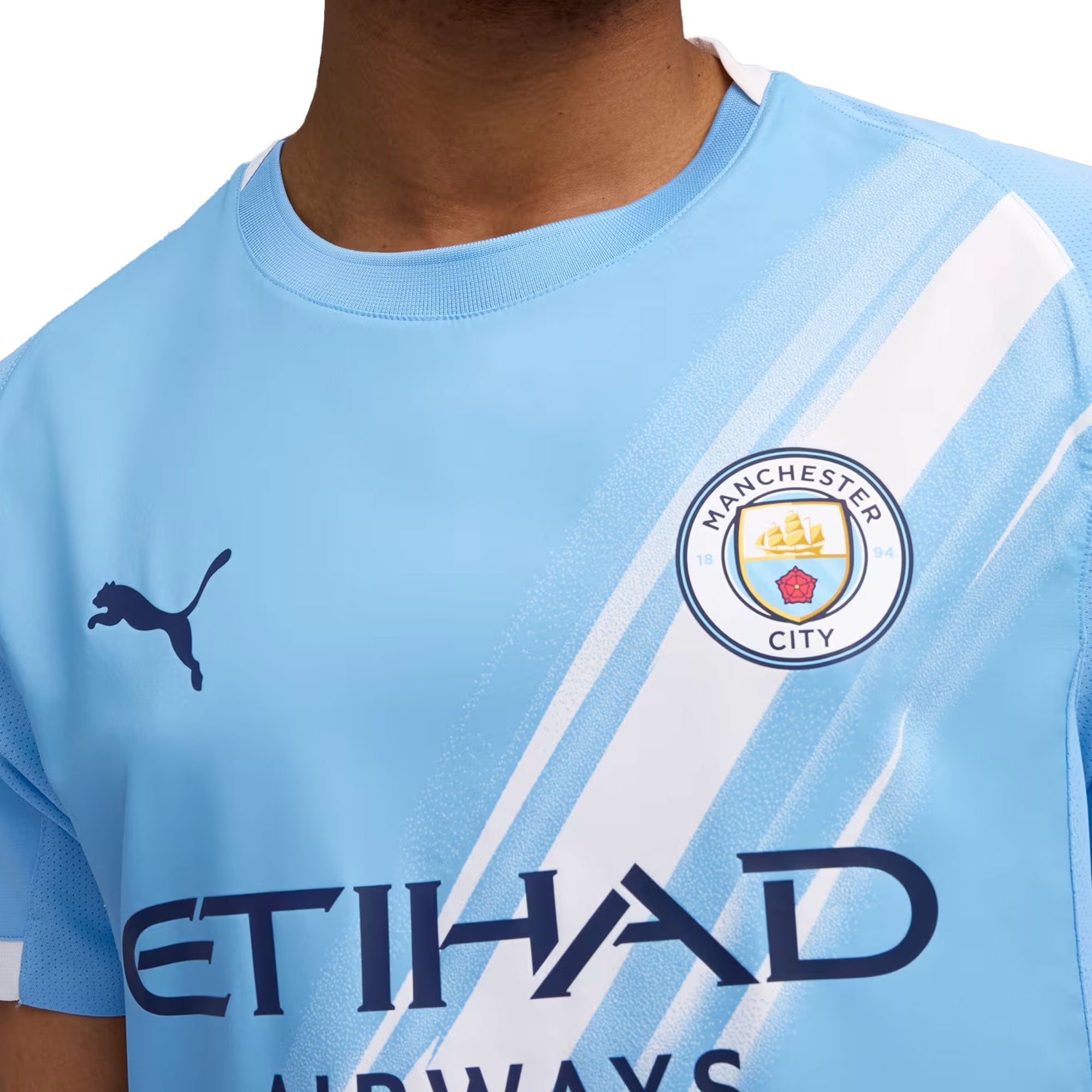 PUMA Men's Manchester City 2025/26 Authentic Home Jersey Team Light Blue/White、mySite、bottomscart