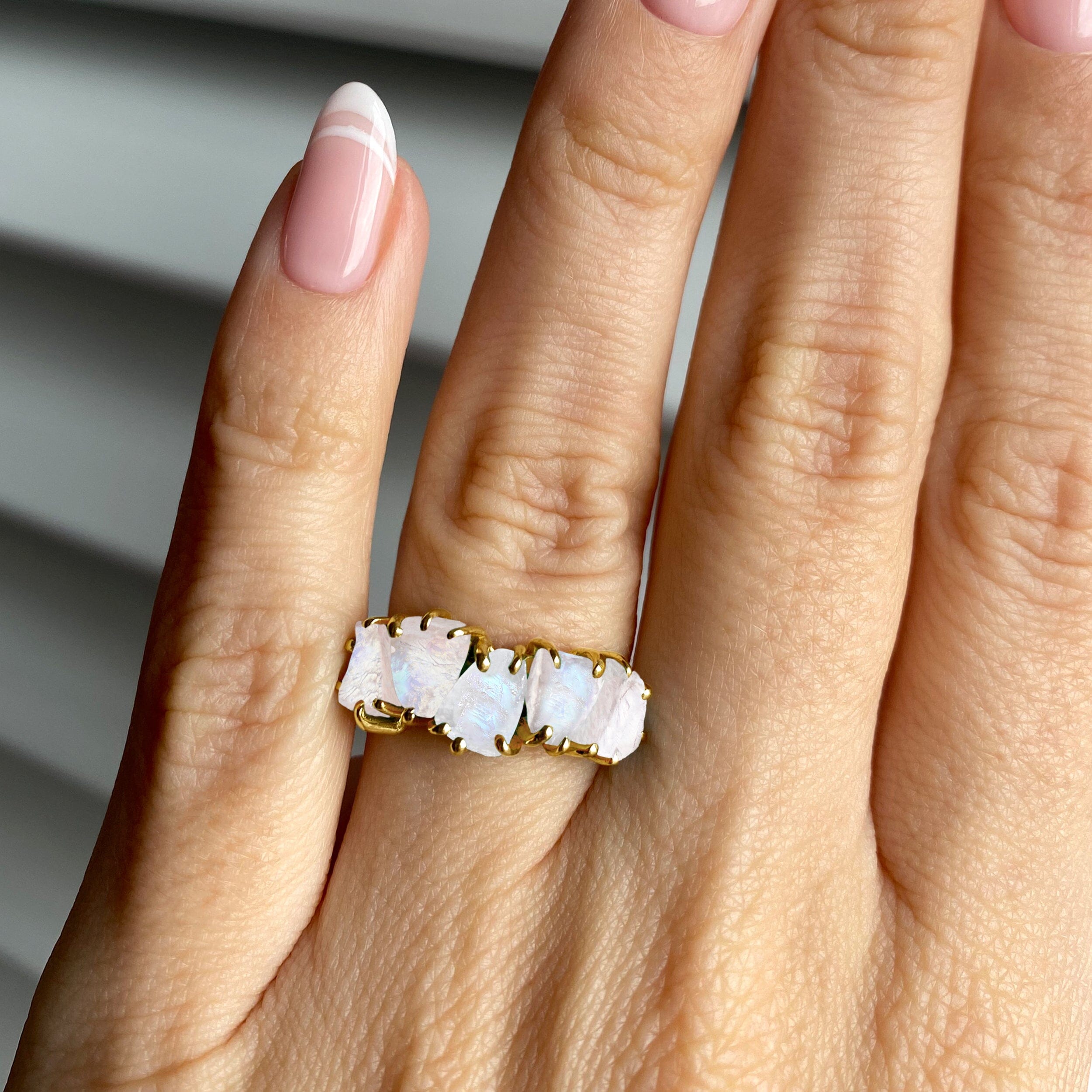 Raw Crystal Ring - Luminous Moonstone、mySite、hinf8tx79