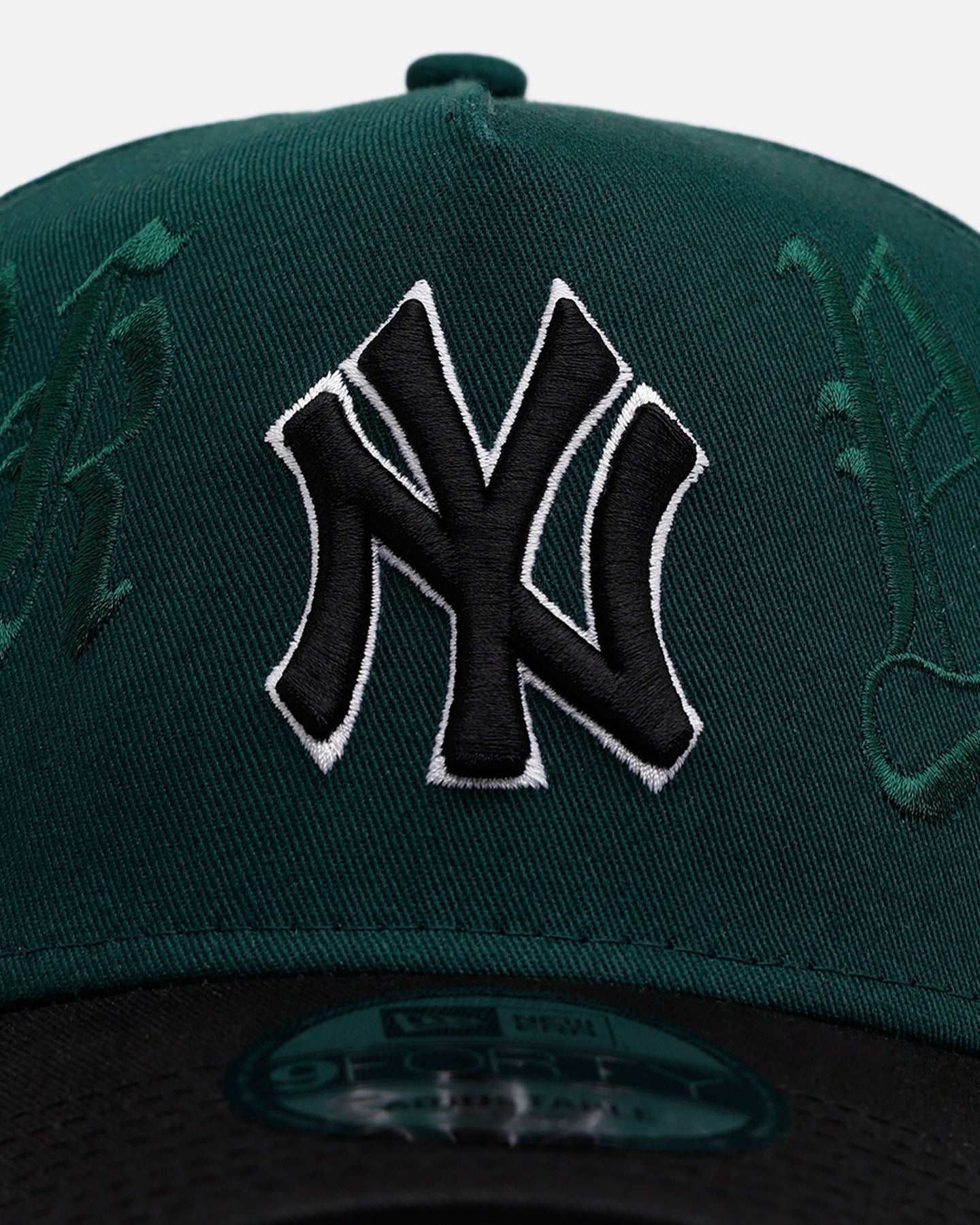 New Era New York Yankees 'Gothic Script Two Tone' 9FORTY A-Frame Snapback Dark Green/Black、mySite、zt4zffjzw