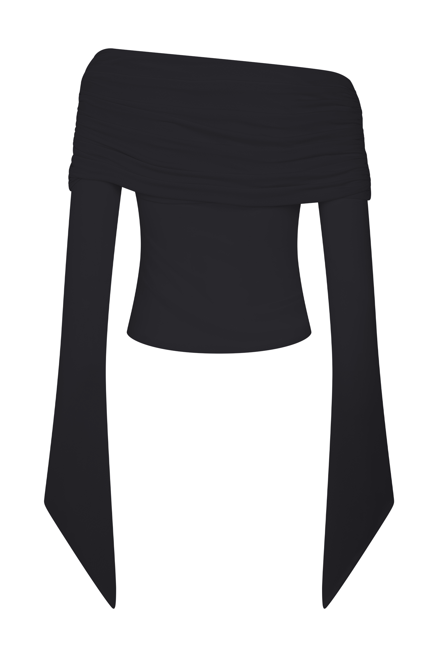 Dahlia One Shoulder Top - Black、mySite、solidvoid