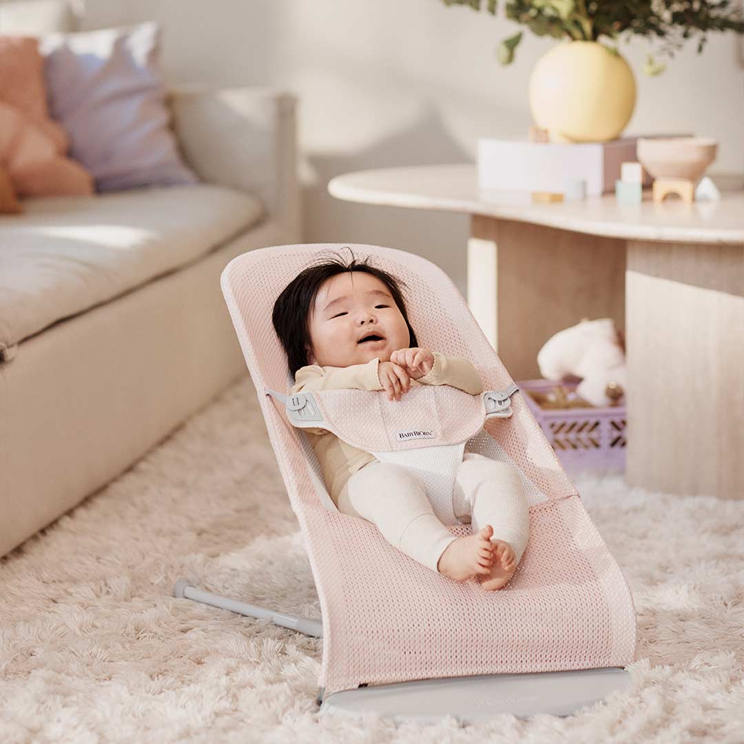  BabyBjorn Balance Soft Mesh Baby Bouncer - Grey Frame - Pearly Pink、mySite、merchandisen
