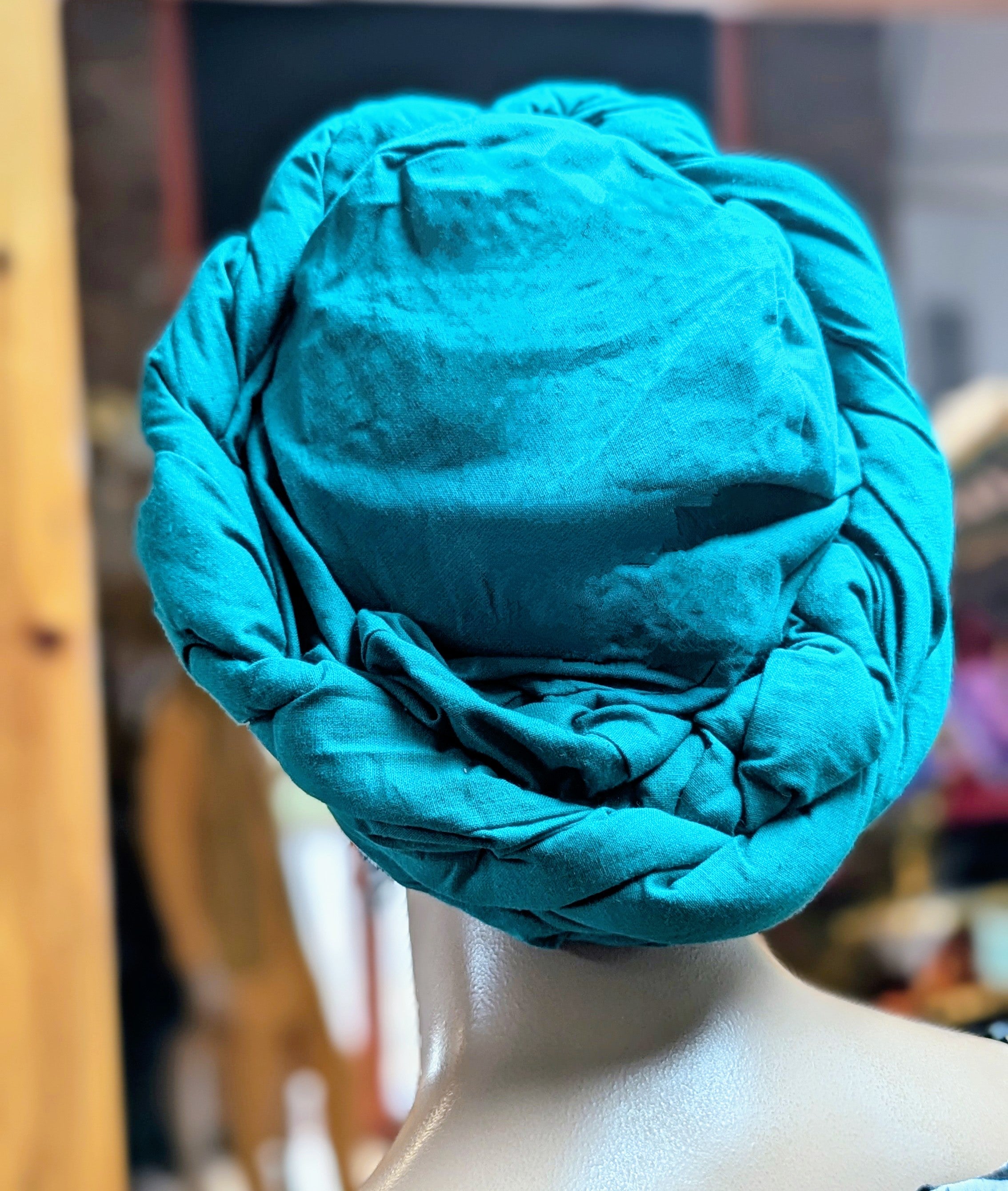 Dupsie's Sanaa Green African Print Pre-Tied Cotton Head Wrap DP、mySite、solidvoid