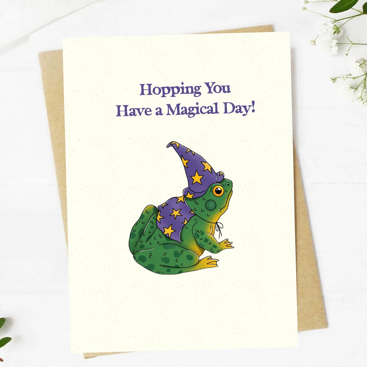  Hopping you have a magical day Frog Pun Birthday Card、mySite、ghnorth