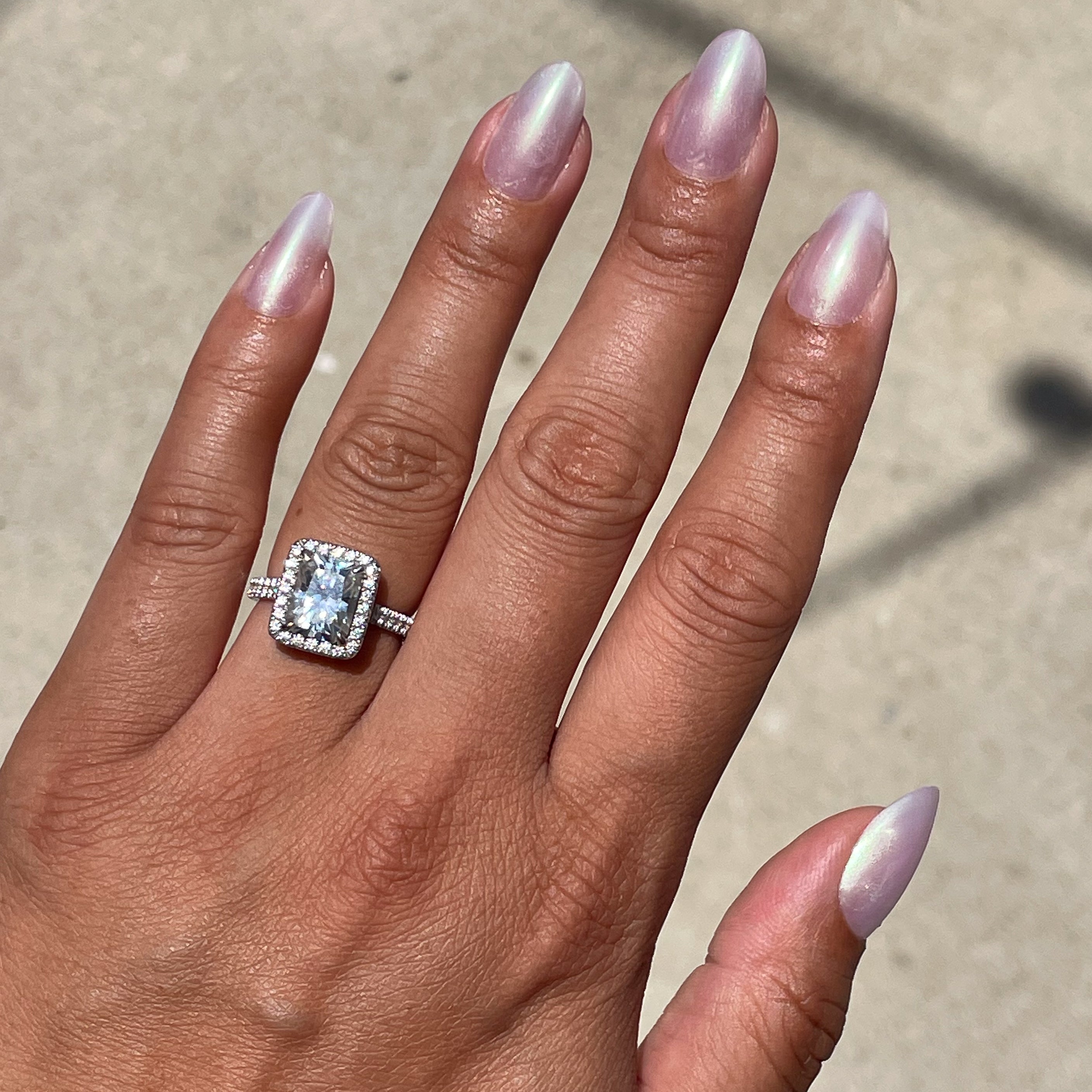 Purple Puka - Press-On | Medium | Oval、mySite、solidvoid