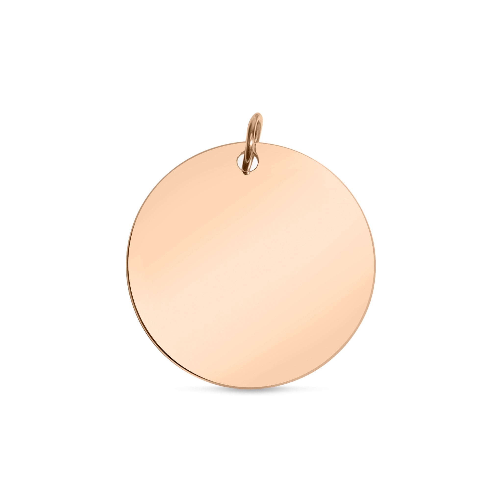Stainless Steel 18K Rose Gold PVD Blank Round Pendant / SBB0047、mySite、dreamappss