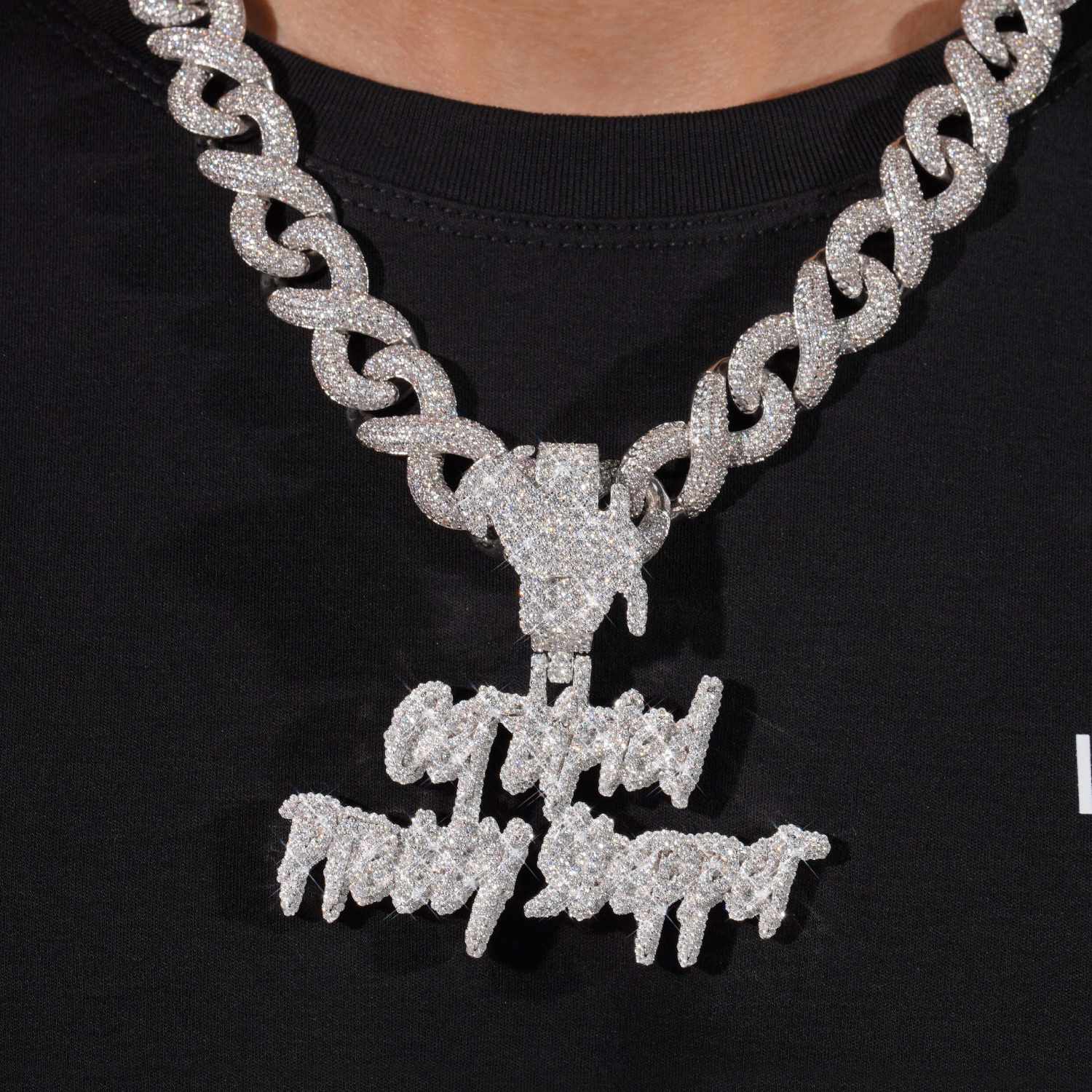 GOAT Certified Pretty Stepper Custom Moissanite Pendant 14K Gold、mySite、hinf8tx79