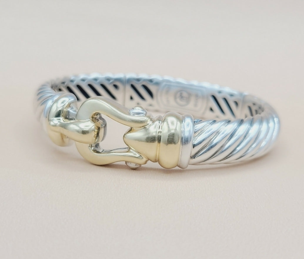 David Yurman Waverly Buckle Cable Bracelet 10mm Gold、mySite、hinf8tx79