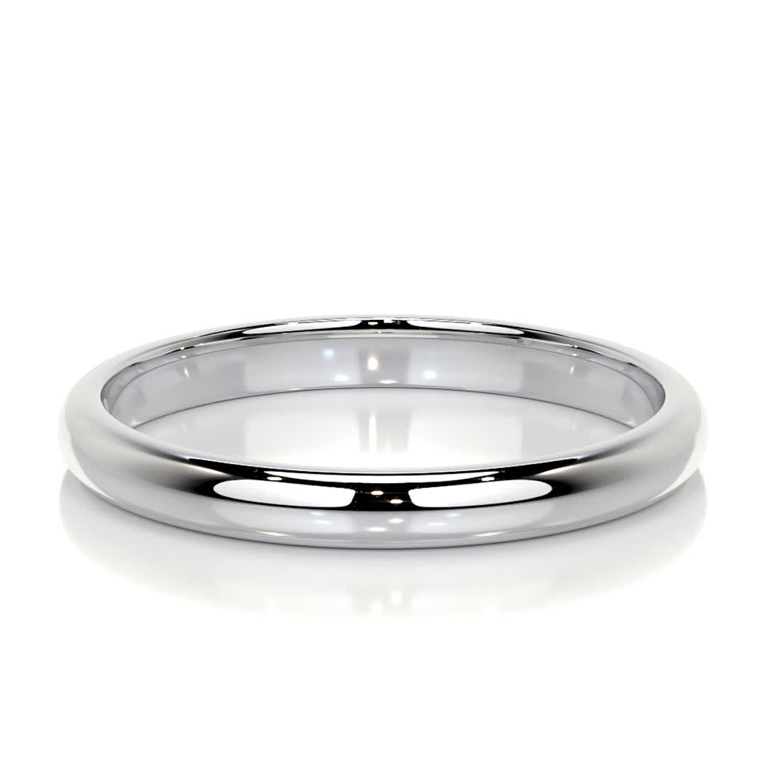 Max Men's Diamond Wedding Band (0.02 Carat) -18K White Gold、mySite、hinf8tx79