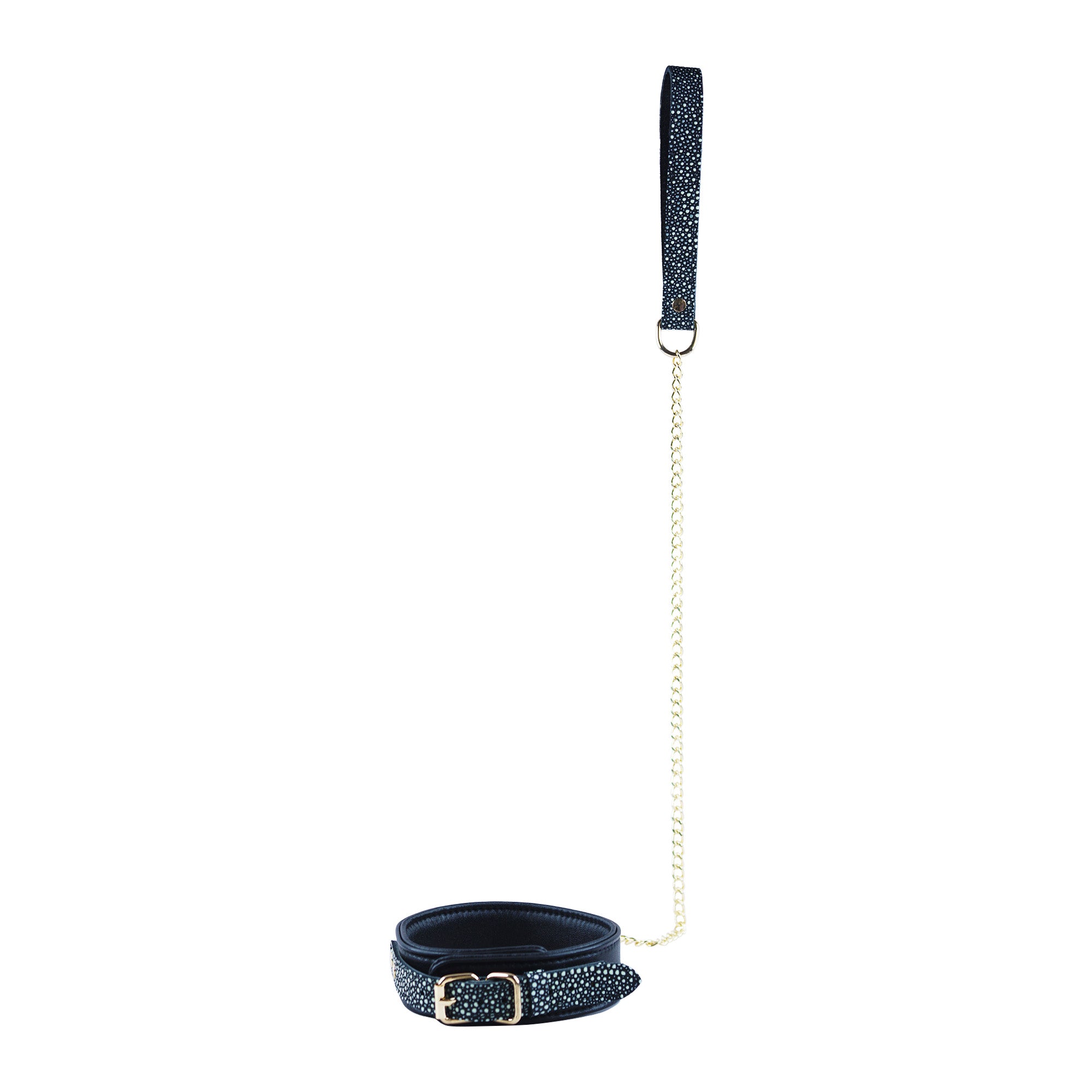 Mystim Lux 6 Piece Organic Leather Bondage Set | Wrist | Ankles | Collar | Chain、mySite、bottomscart