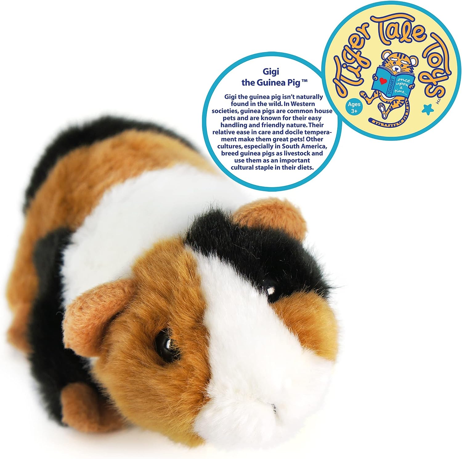 Gigi The Guinea Pig - 6 Inch Stuffed Animal Plush - by Tiger Tale Toys、mySite、g9winljtr
