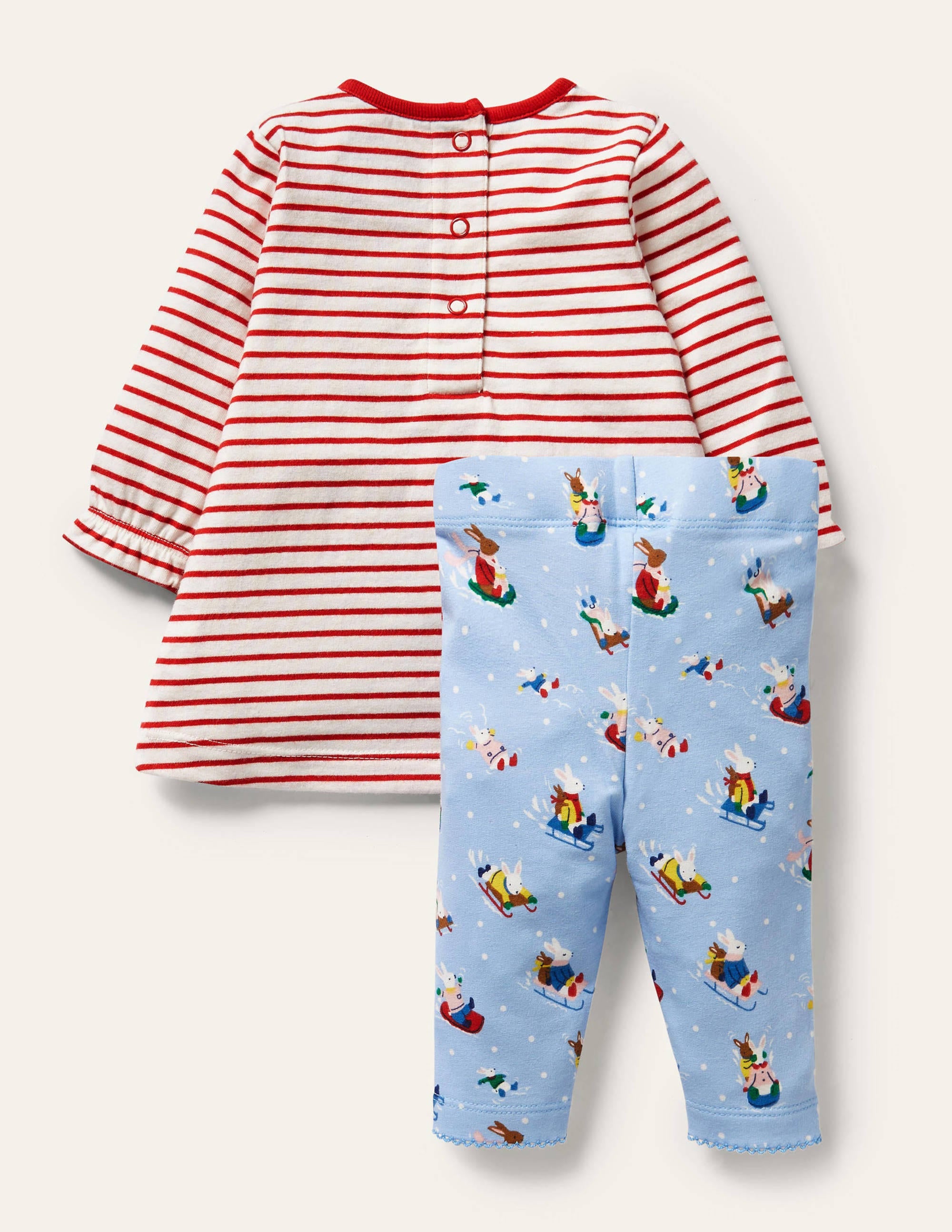  Big Appliqu茅 Dress Set-Sky Blue Snow Bunnies、mySite、ashleygrahame