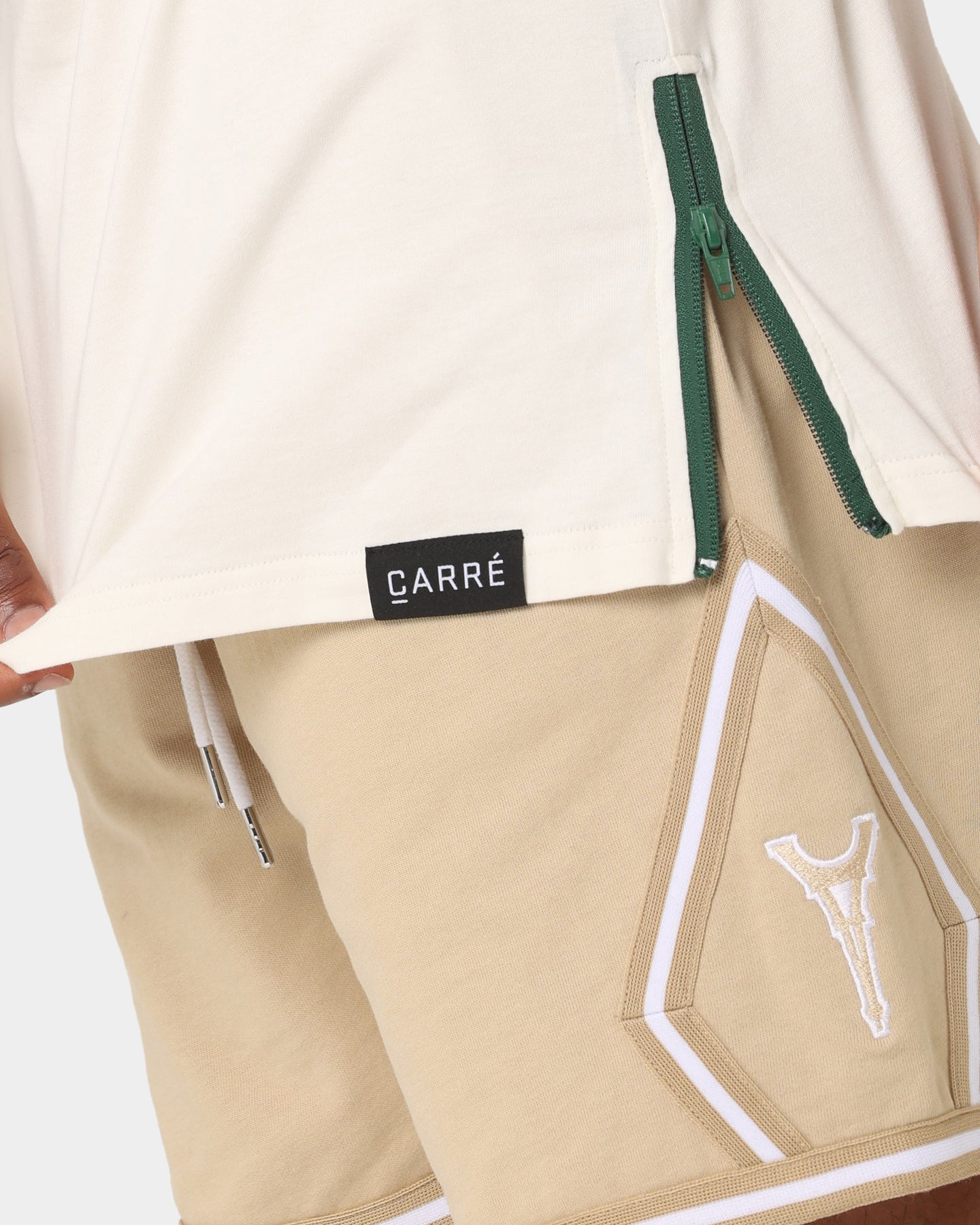 Carré Panneau T-Shirt Off White/Green、mySite、zt4zffjzw