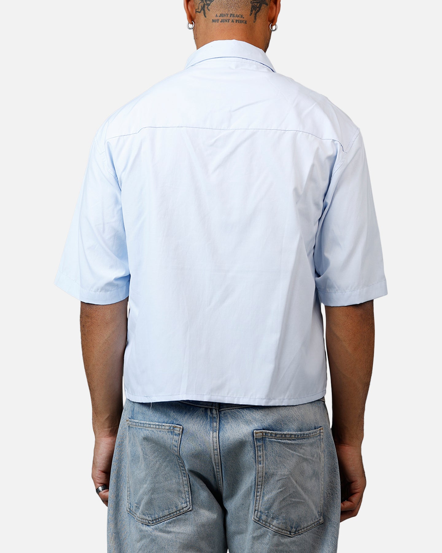 MNML Cropped Short Sleeve Shirt Light Blue、mySite、zt4zffjzw