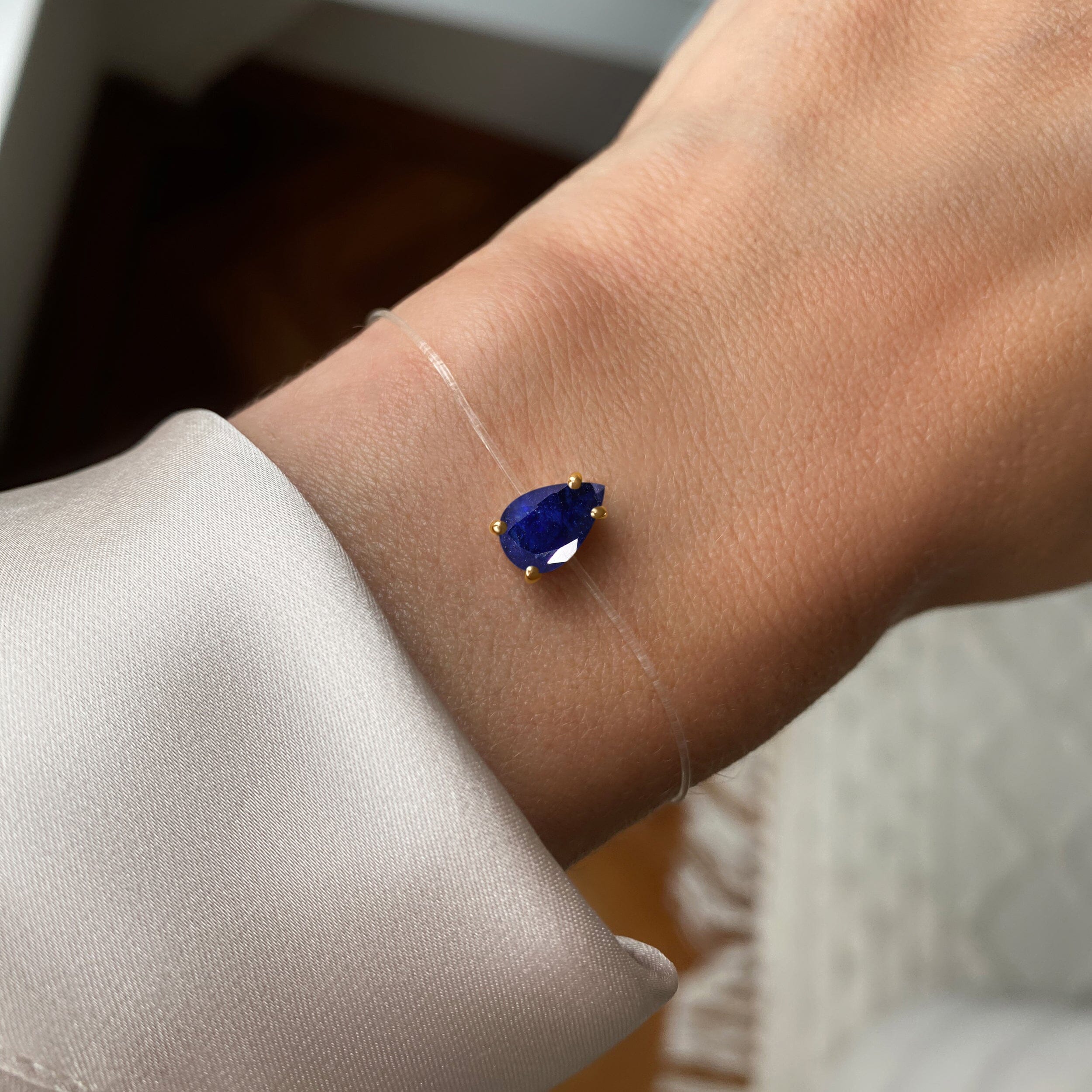 Blue Sapphire Bracelet Floating Sway - September Birthstone、mySite、hinf8tx79