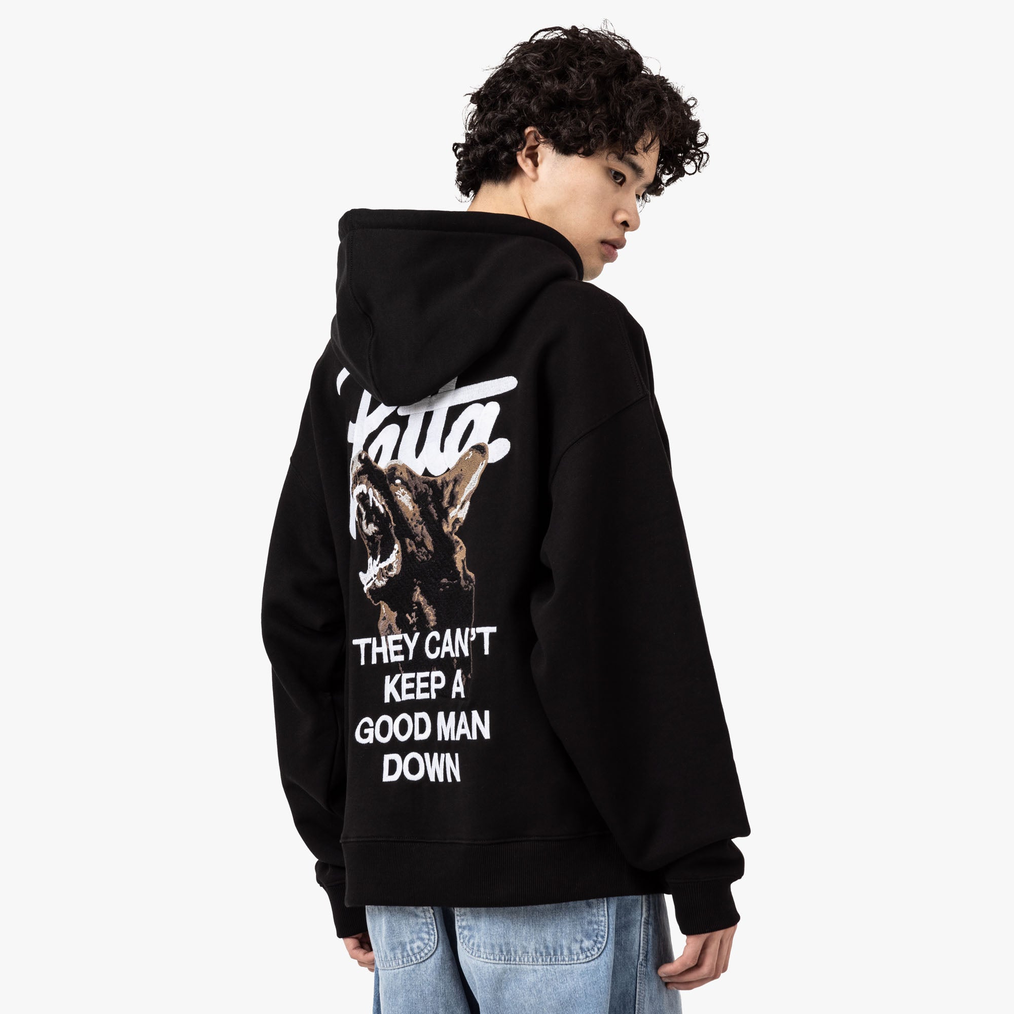  Patta Patta Bark Boxy Hooded Sweater Black、mySite、merchandisen