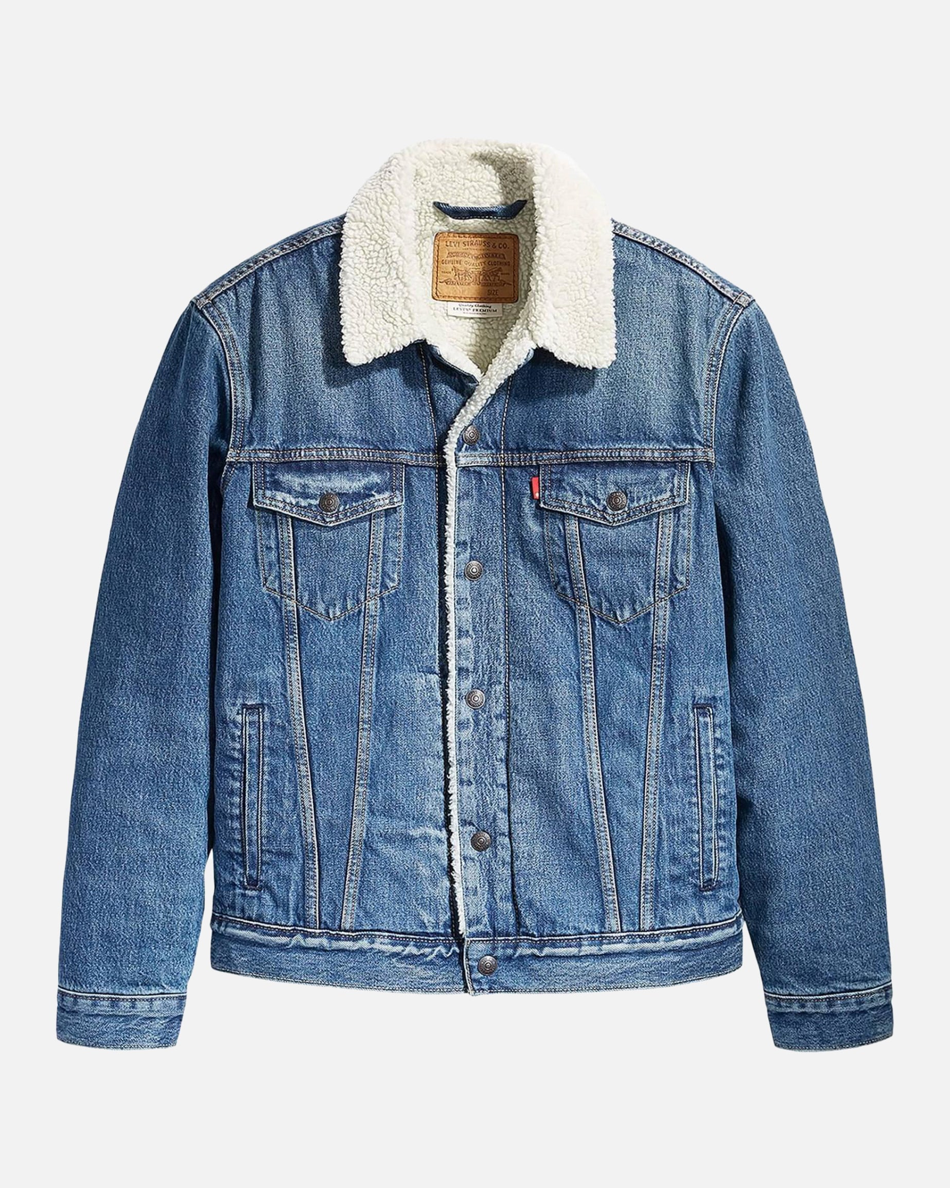 Levi Strauss And Co Relaxed Fit Sherpa Trucker Jacket Blue、mySite、zt4zffjzw