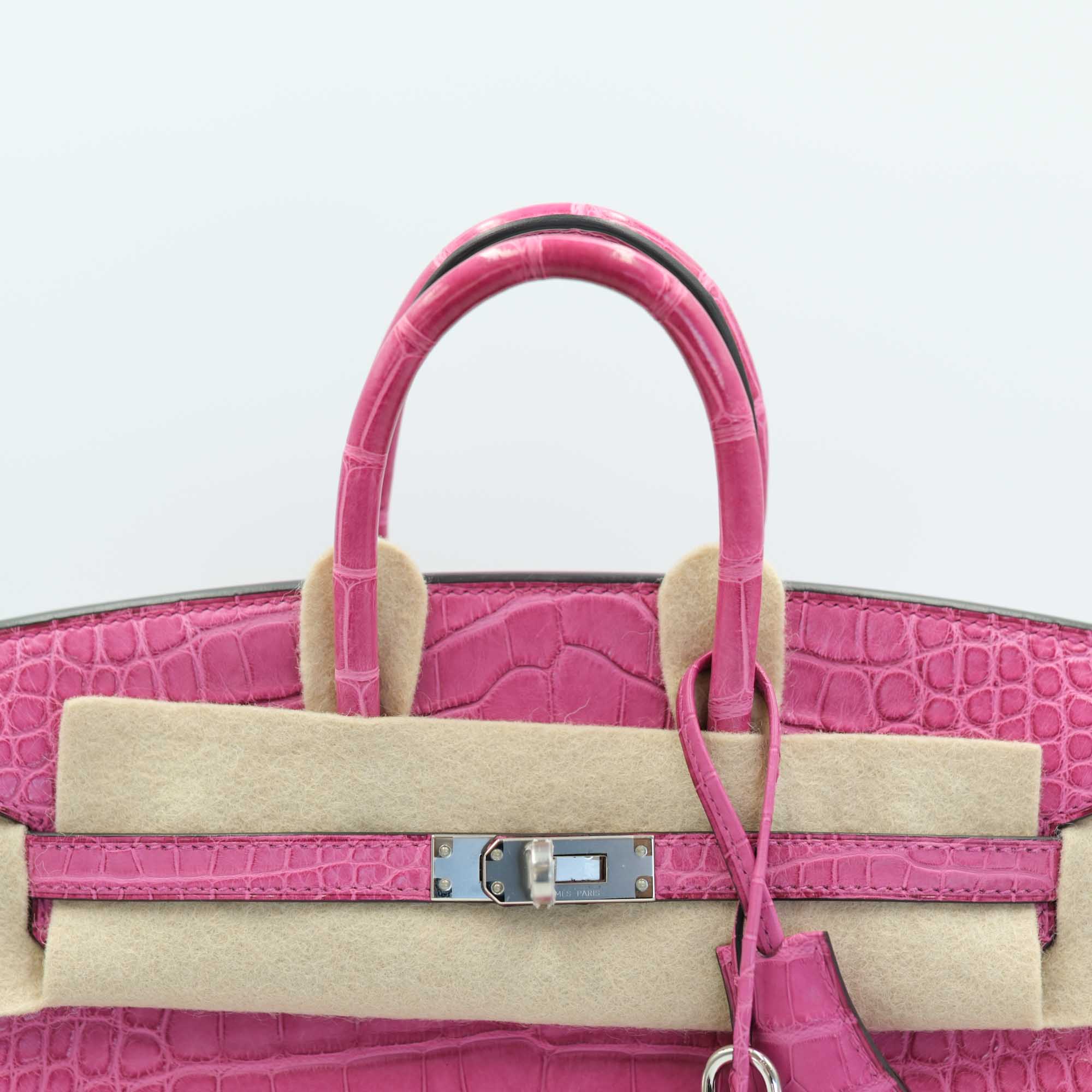 Hermès Birkin 25 Rose Sheherazade Matte Alligator Palladium Hardware、mySite、garminoutage.com