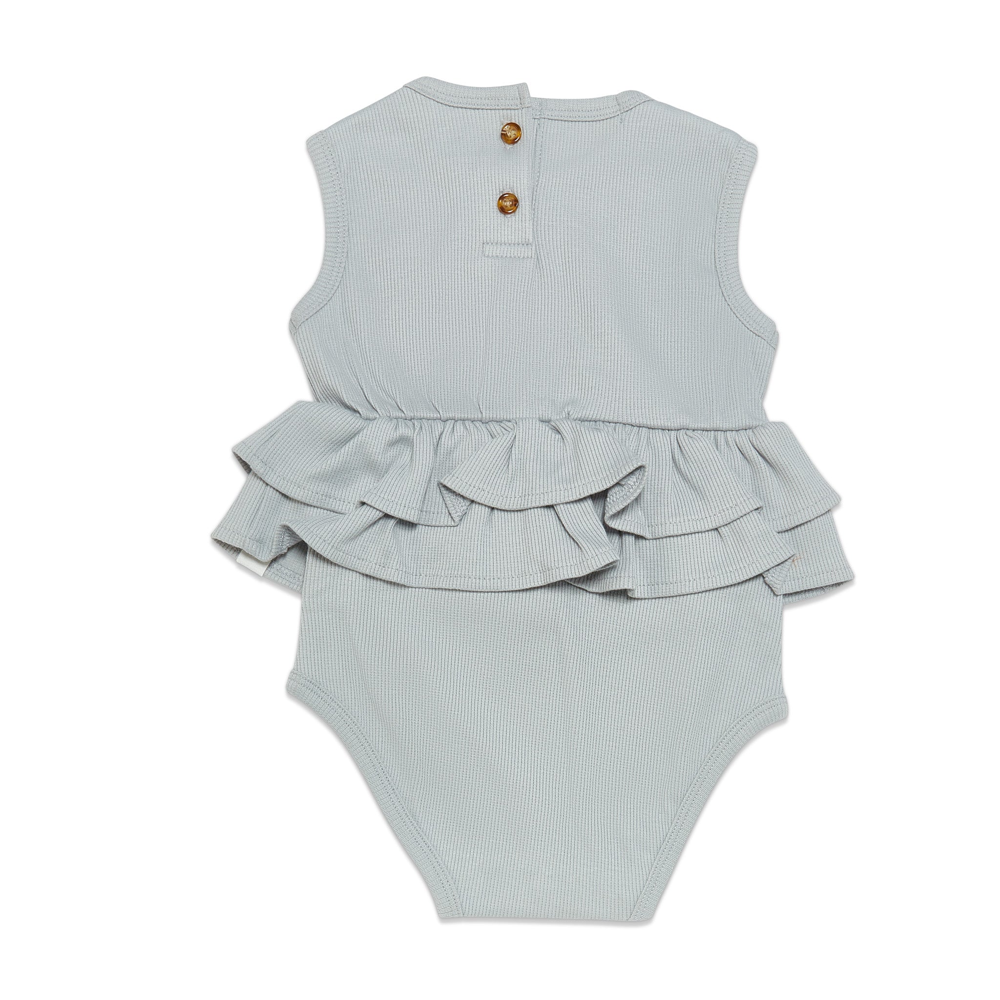 RETIRED - Organic Tank Ruffle Waist Bunsuit - Pearl Blue、mySite、g9winljtr