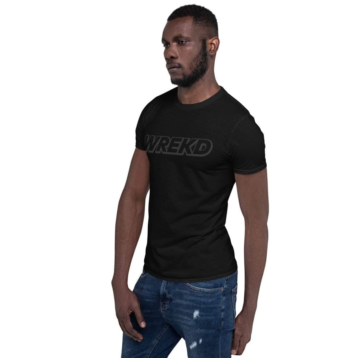  WREKD Black on Black Short-Sleeve Unisex Tee、mySite、merchandisen