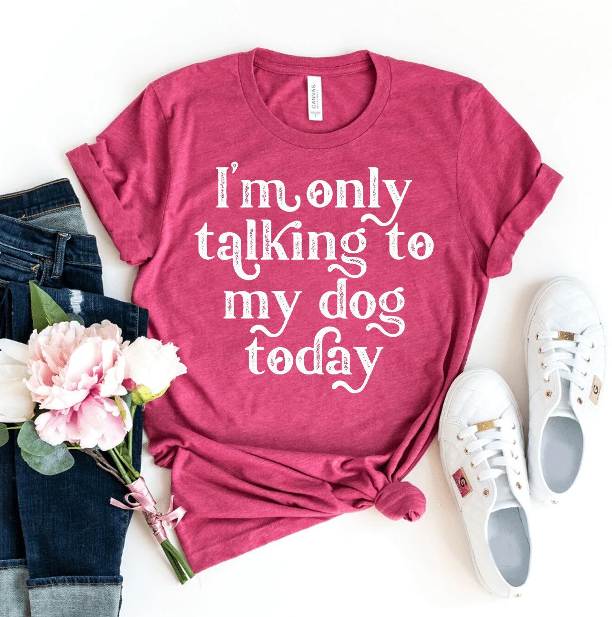 I'm Only Talking To My Dog Today T-Shirt、mySite、camillekostekn