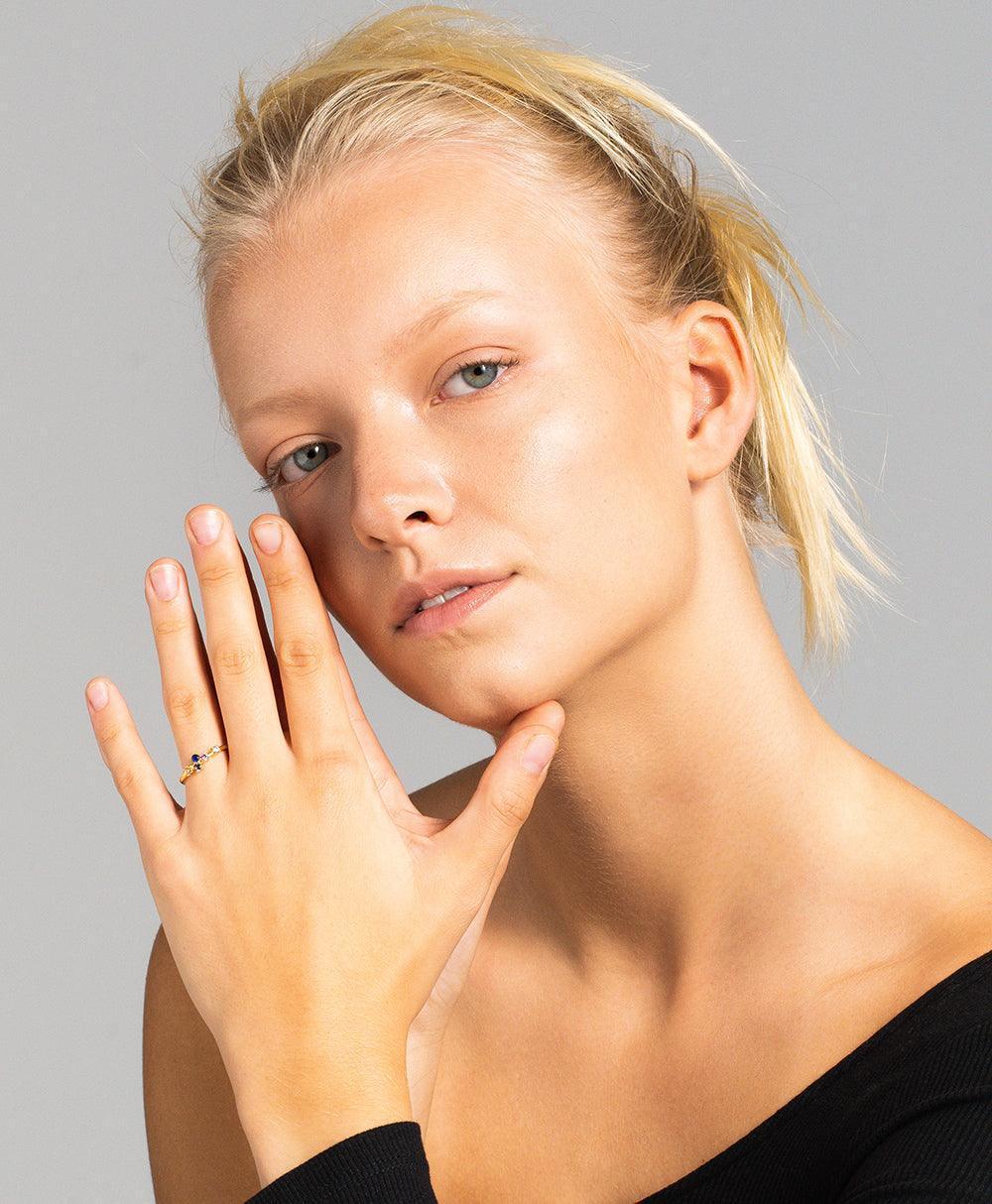  Lova Ring Multi 18ct Gold Plated