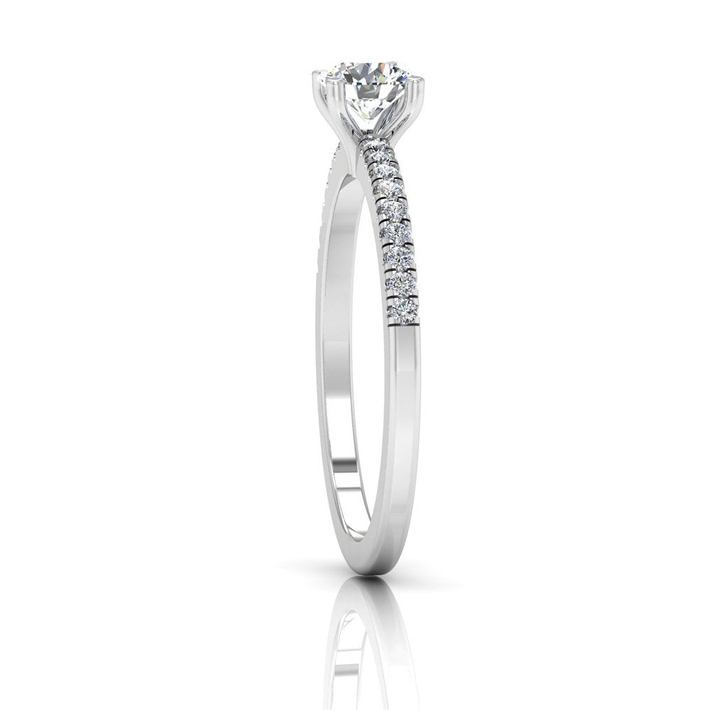 Petite Brilliant Cut Moissanite Engagement Ring、mySite、hinf8tx79