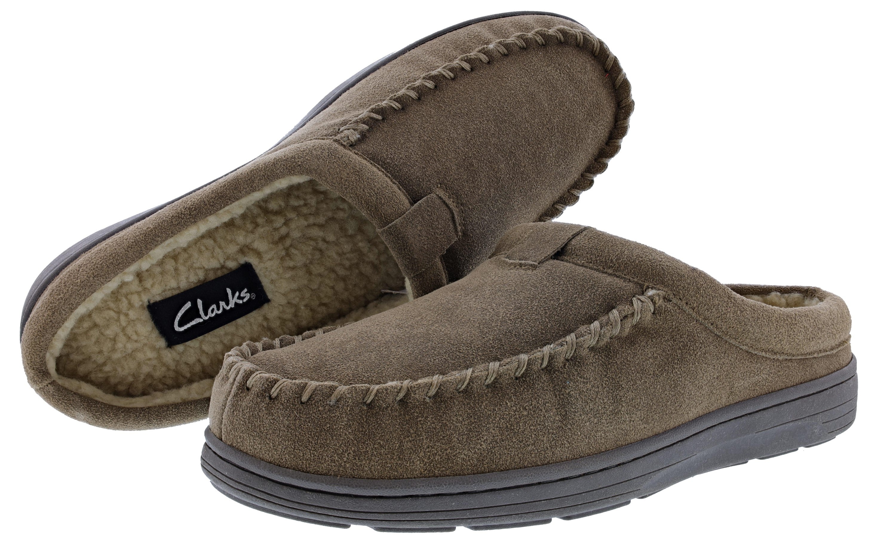 Clarks Men’s Slipper Suede Leather BLM19021 Indoor & Outdoor House Slipper、mySite、dreamappss