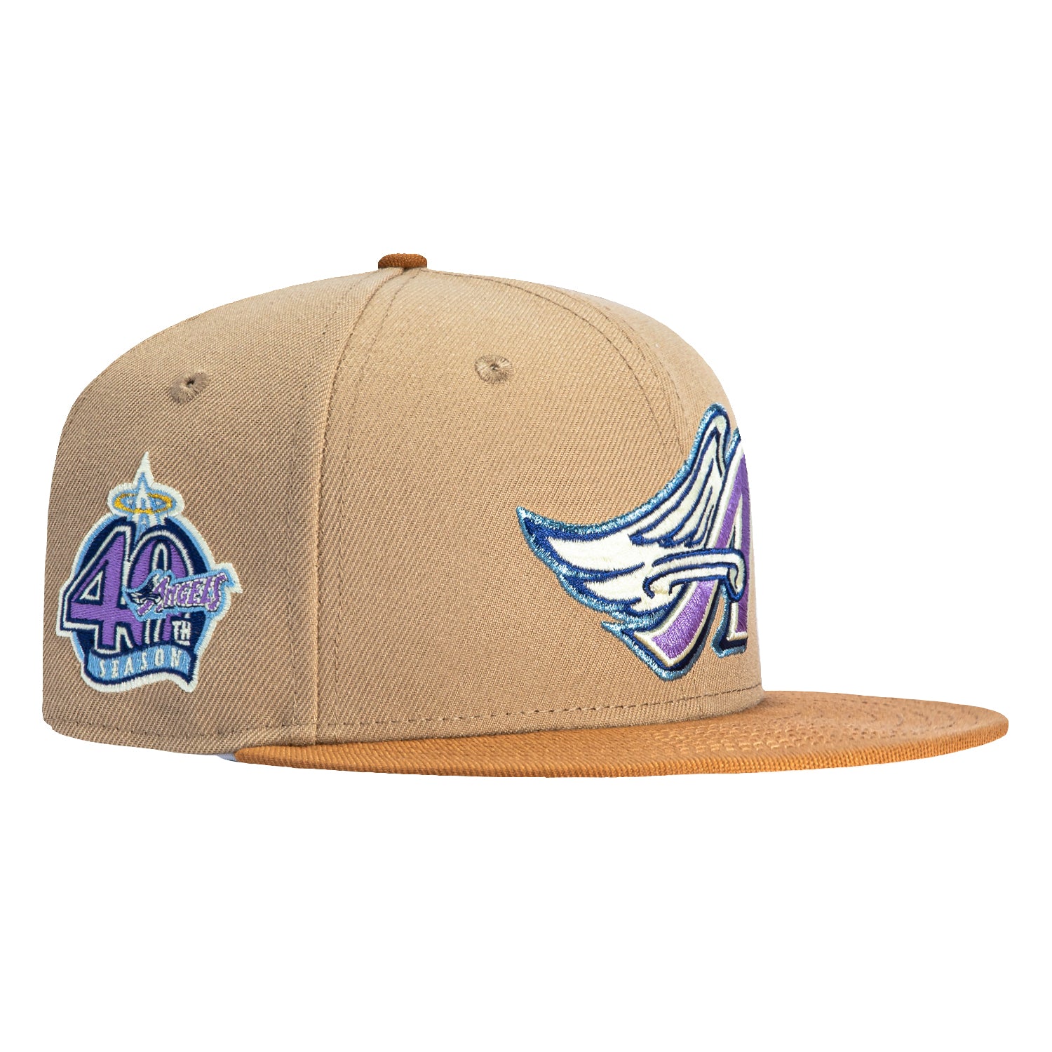 New Era 59Fifty Salt Water Taffy Los Angeles Angels 40th Anniversary Patch Hat - Tan, Khaki、mySite、vikingsvslions